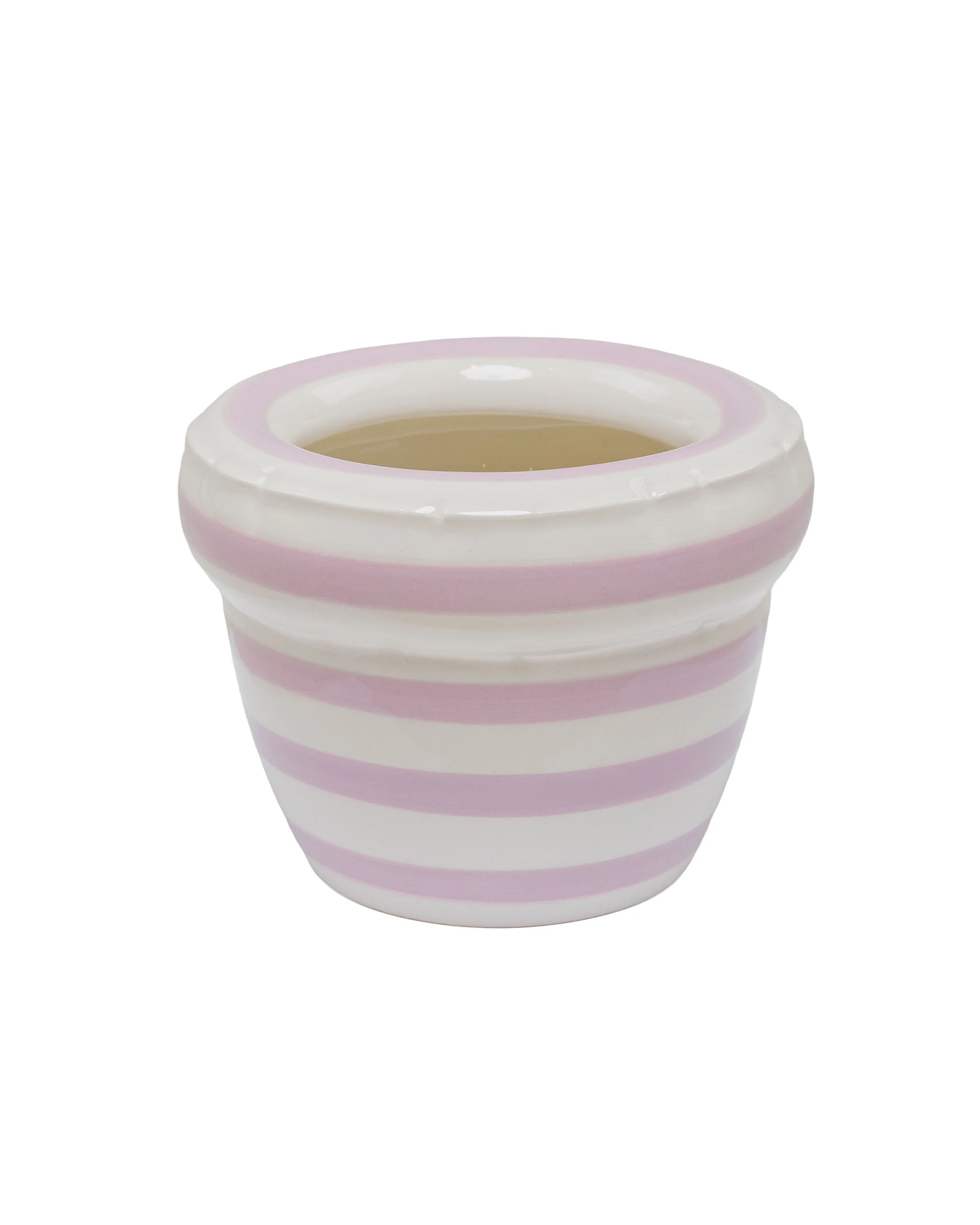 Home Studyo Small Planter 'Louis' Stripes Lavender Gloss - Image 2