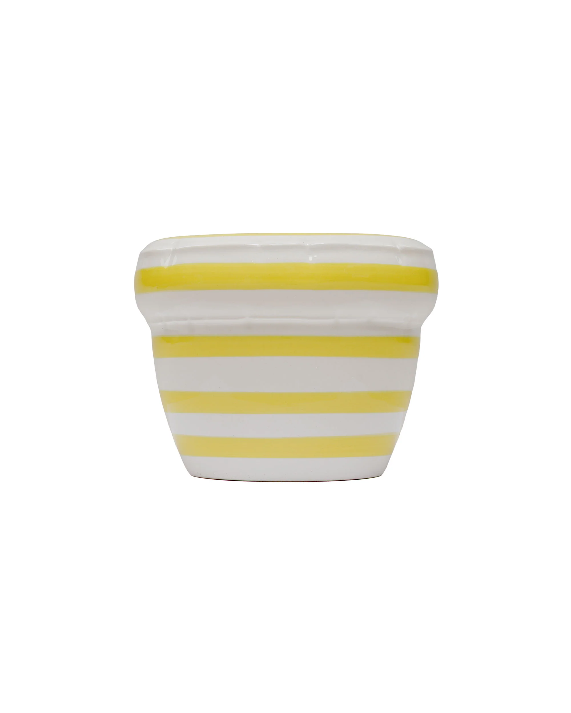Home Studyo Small Planter 'Louis' Stripes Lemon Gloss