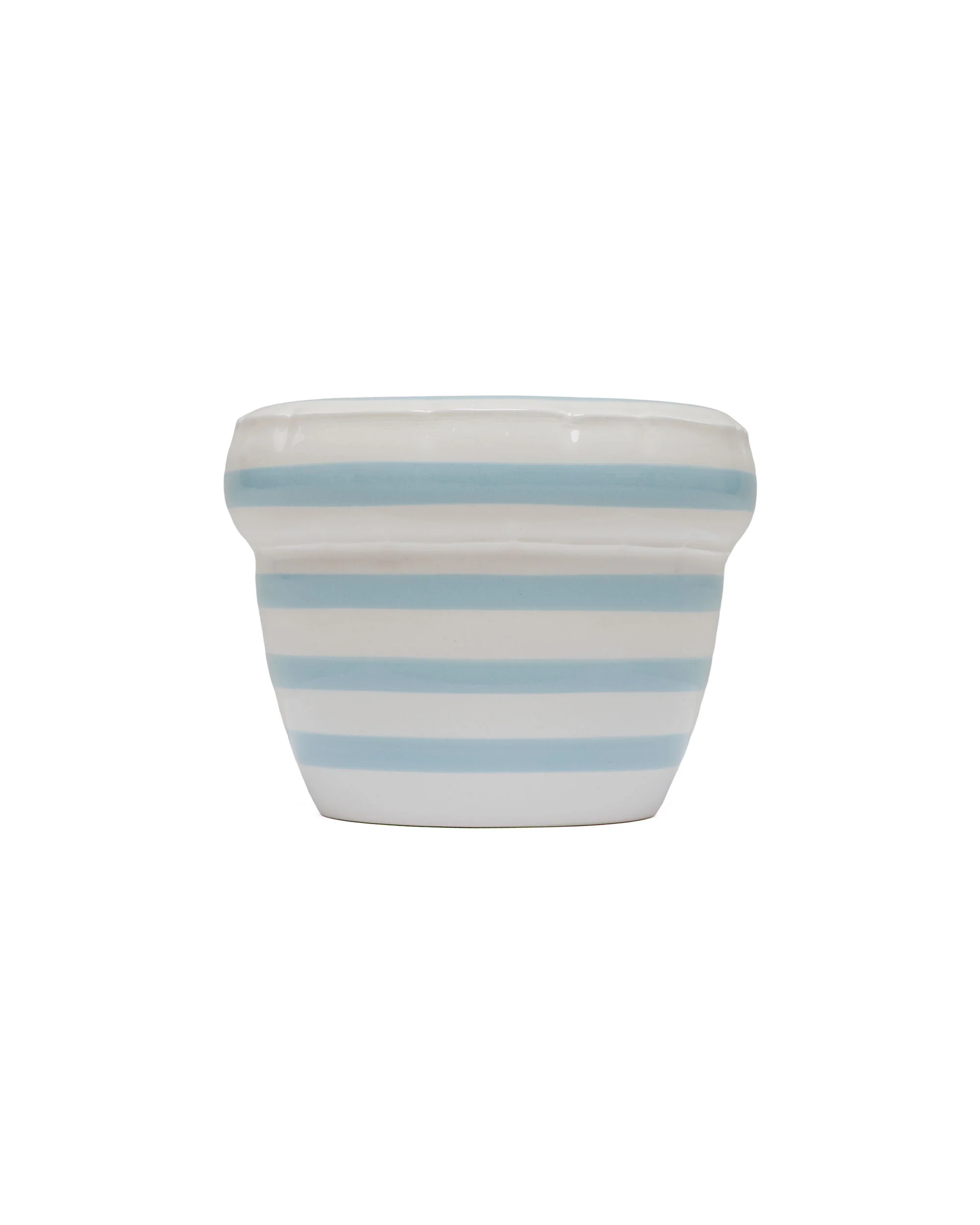 Home Studyo Small Planter 'Louis' Stripes Ocean Gloss