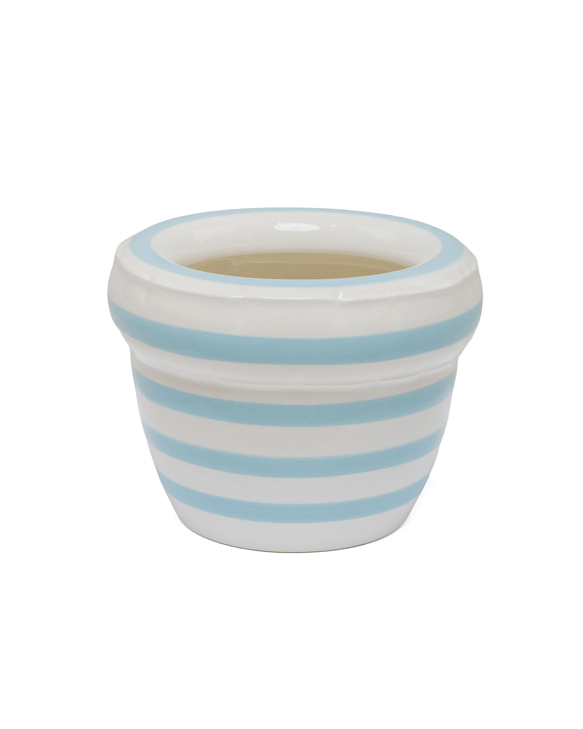 Home Studyo Small Planter 'Louis' Stripes Ocean Gloss - Image 2