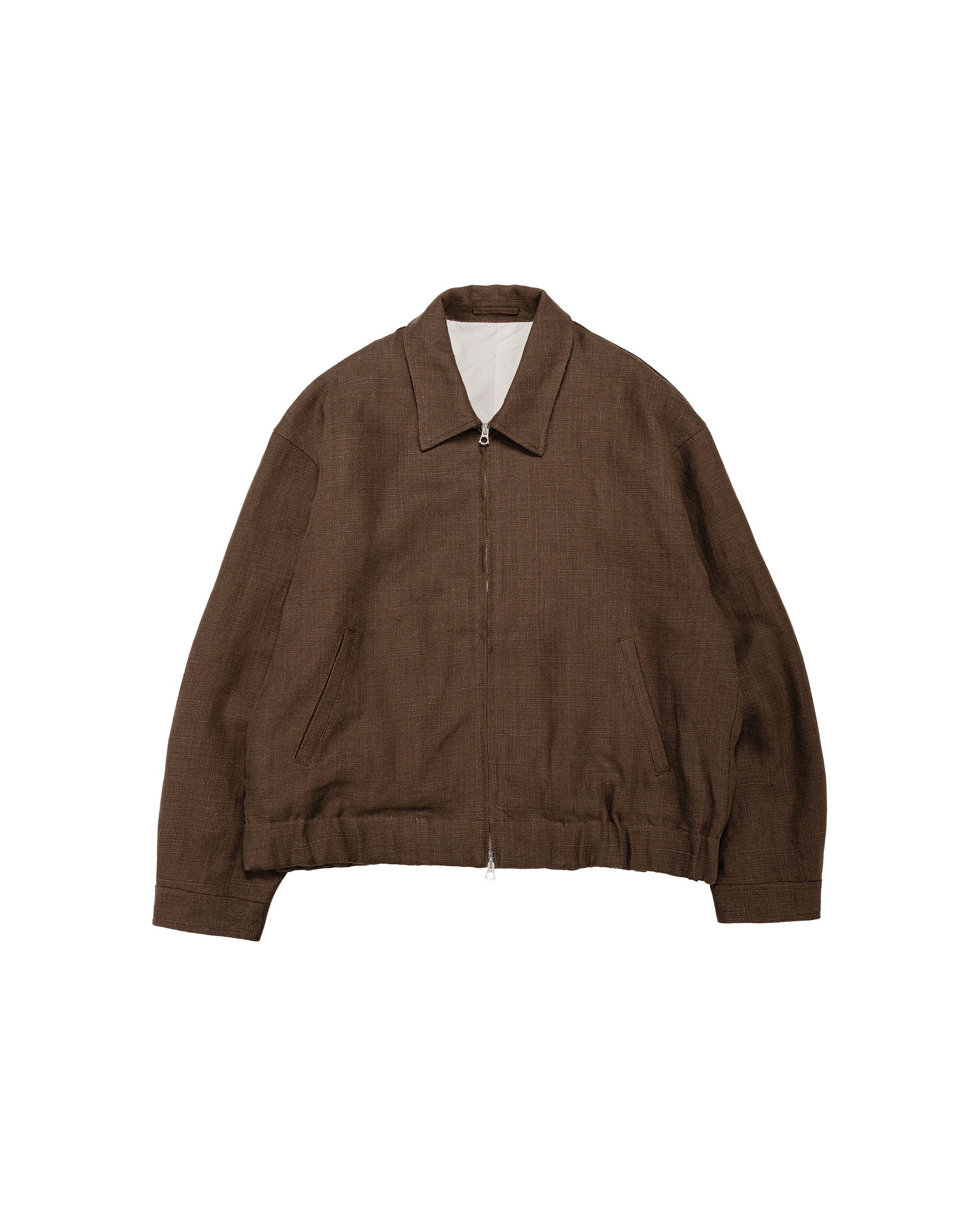 James Coward Machine Jacket Brown Belgian Linen
