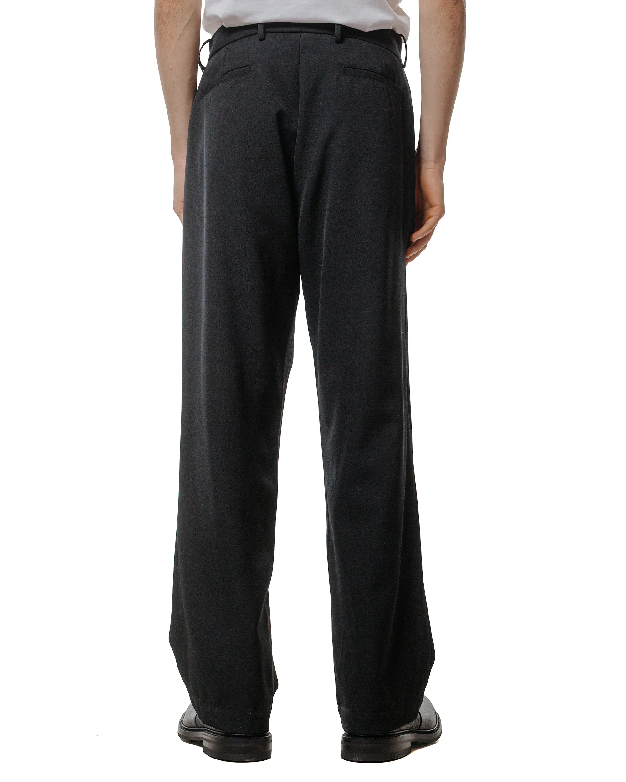 James Coward Mercado Trouser Black Wool Gabardine - Image 3
