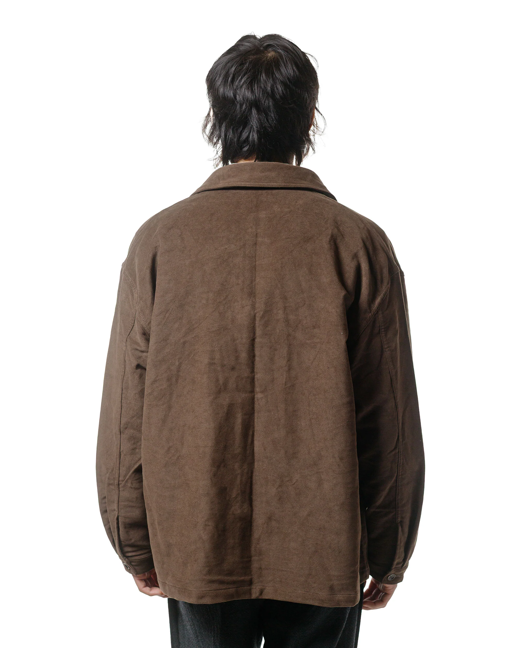James Coward Signal Shirt Dark Brown Cotton Moleskin - Image 3