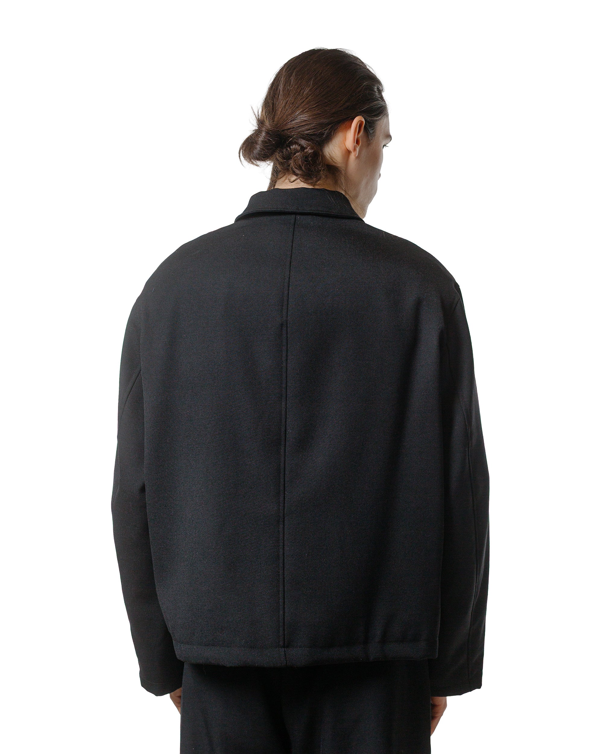 James Coward Site Jacket Black Heavyweight Wool Gabardine - Image 3