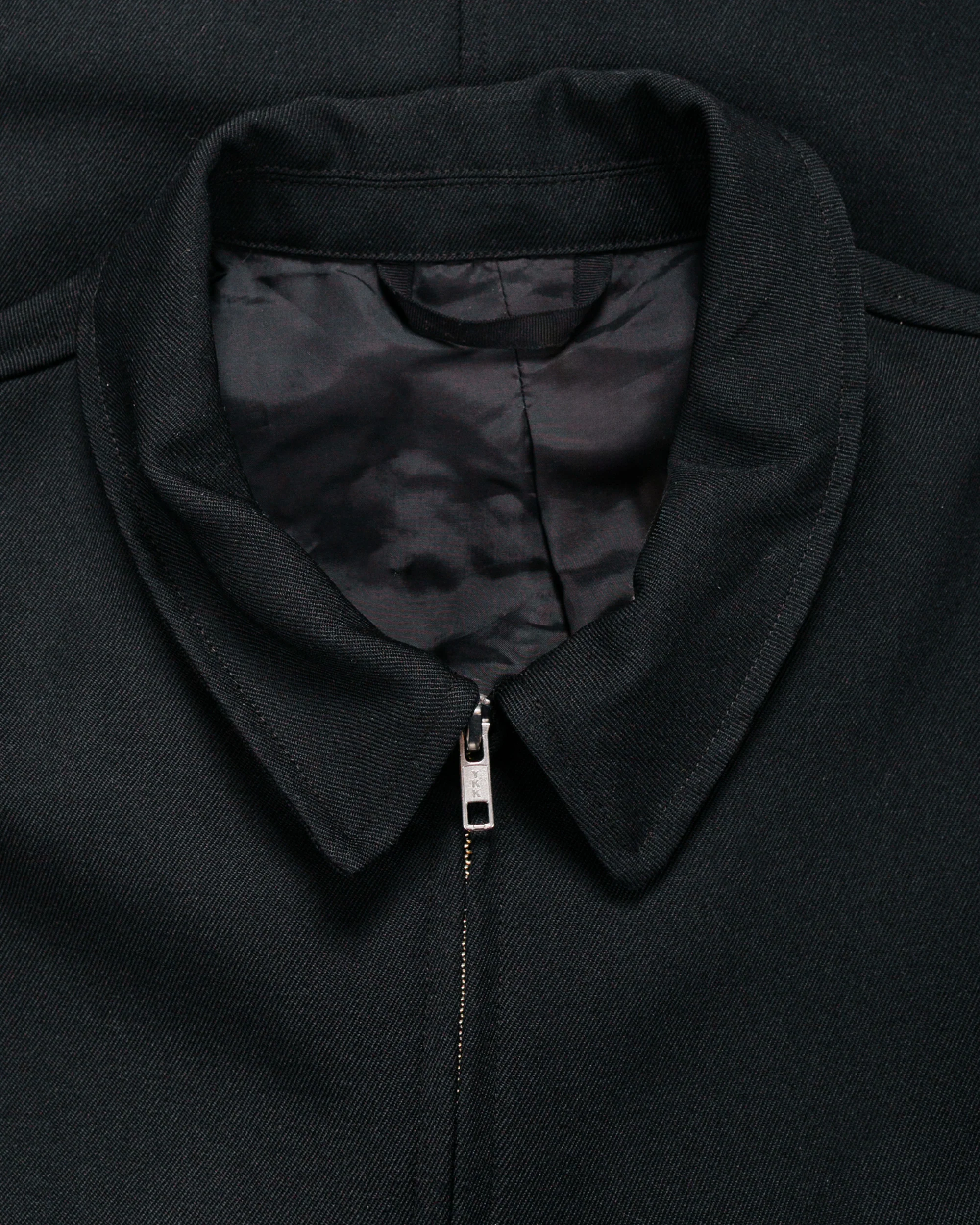 James Coward Site Jacket Black Heavyweight Wool Gabardine - Image 5