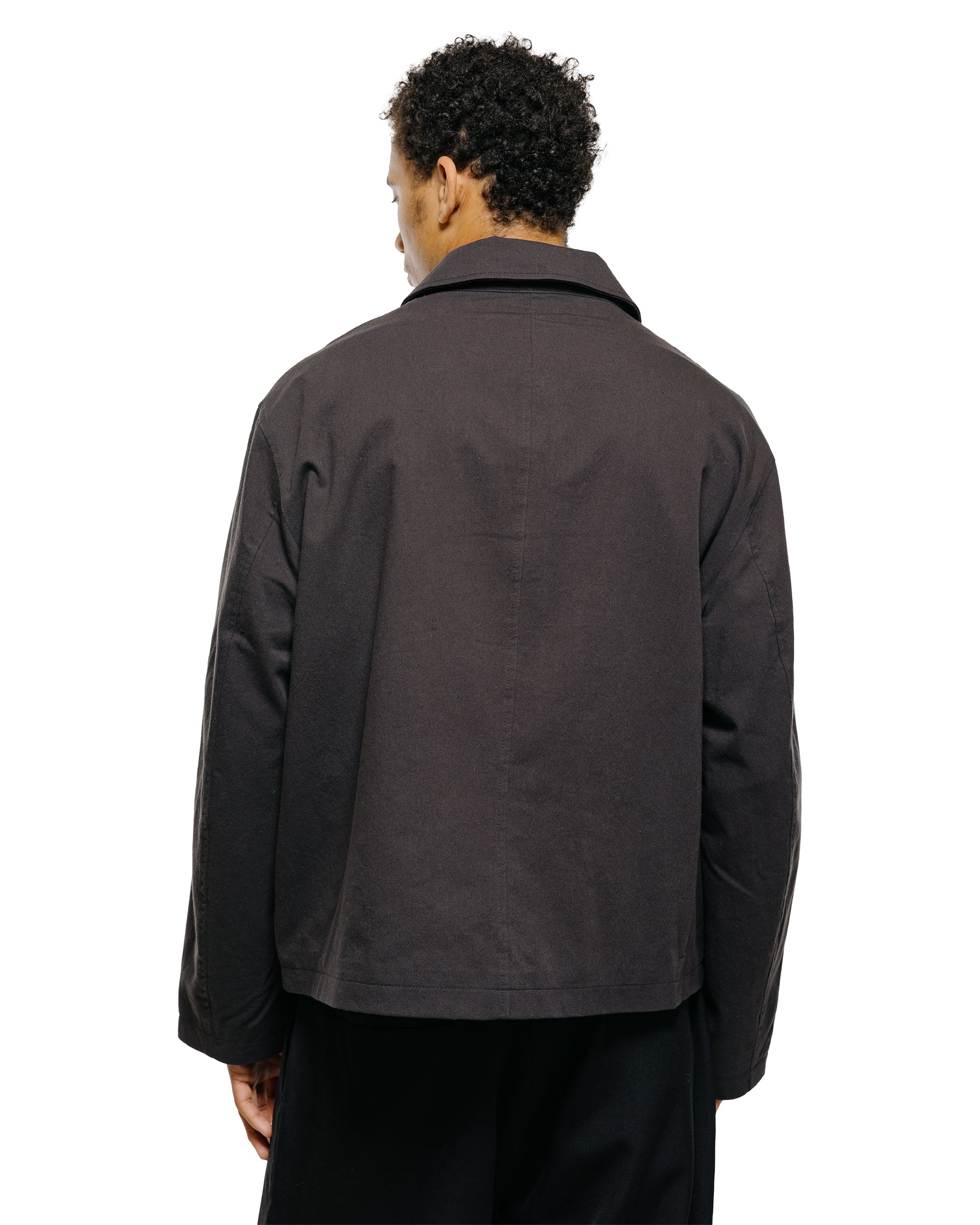 James Coward Site Jacket Dark Grey Cotton Wool Twill - Image 4