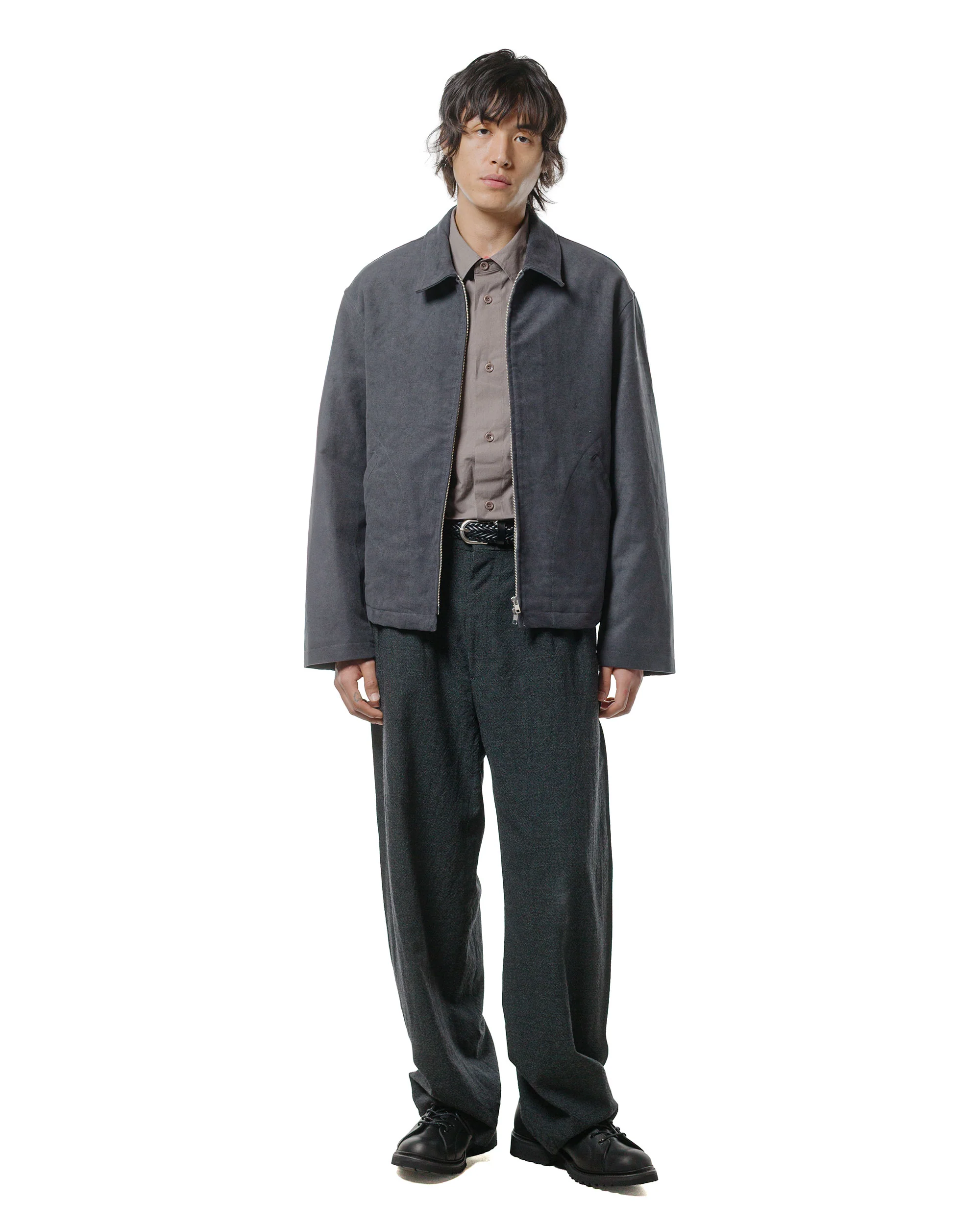 James Coward Site Jacket Grey Cotton Moleskin - Image 4