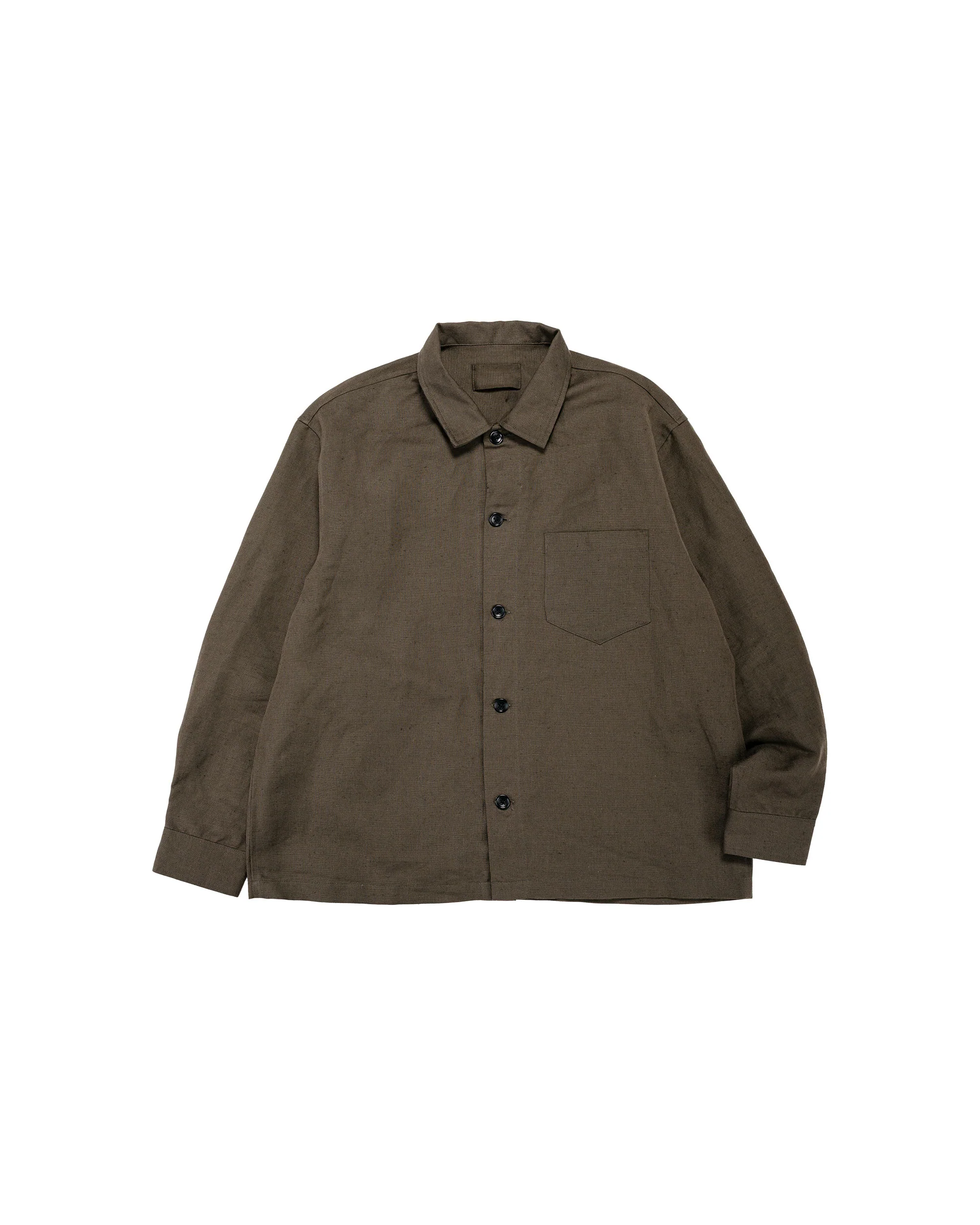 James Coward Travail Shirt Coffee Grounds Belgian Linen