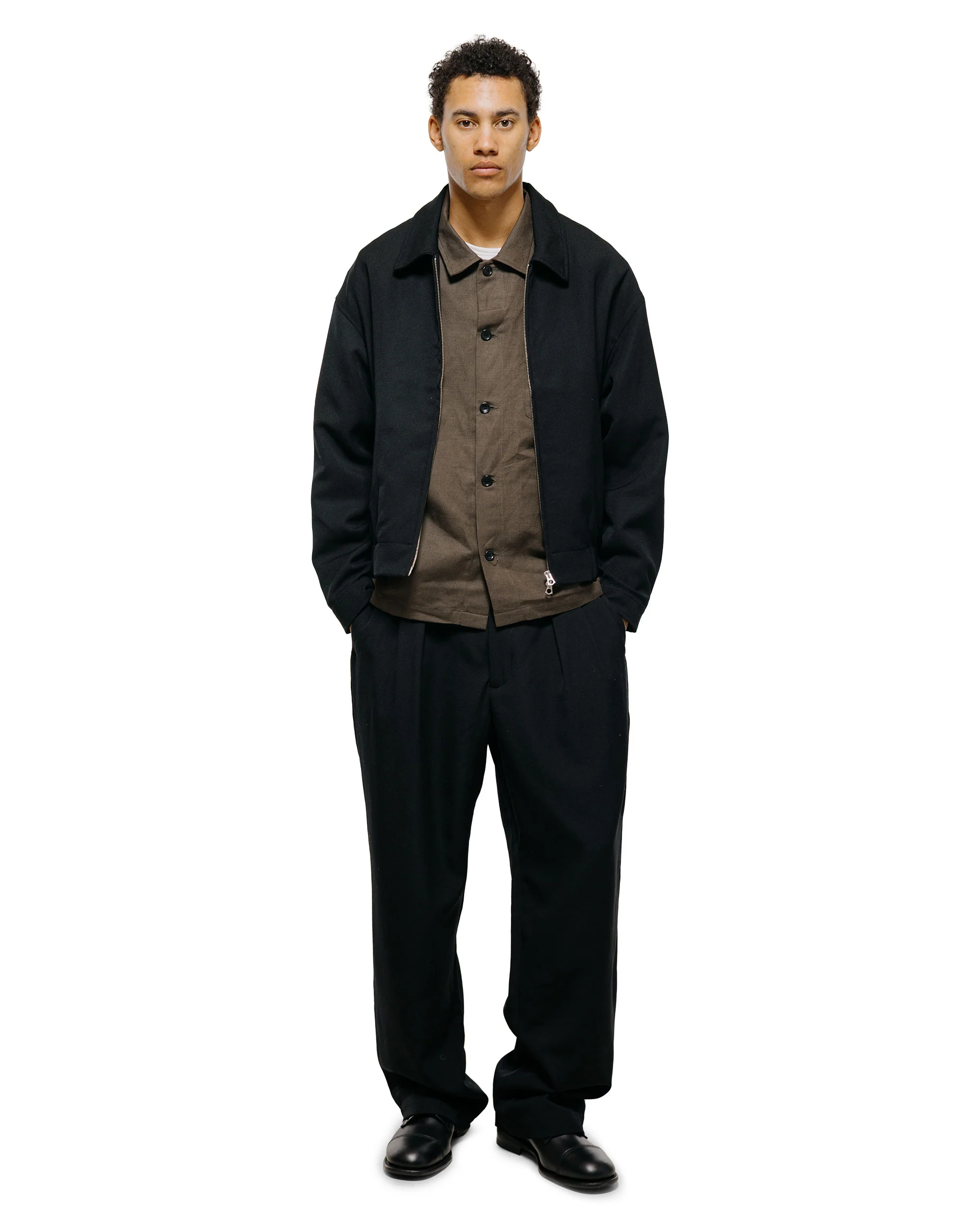 James Coward Travail Shirt Coffee Grounds Belgian Linen - Image 5