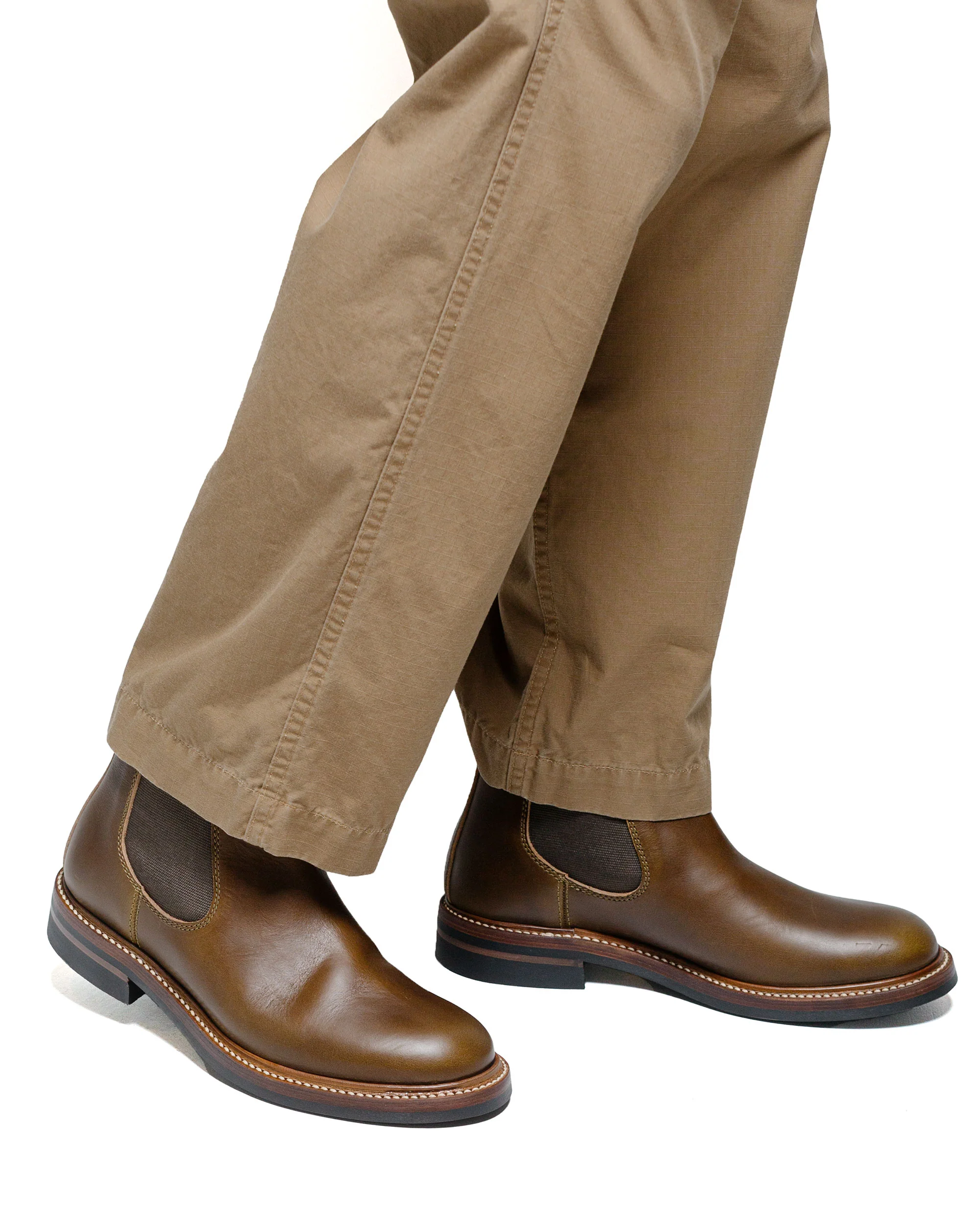 John Lofgren Bootmaker Chelsea Boots Horween CXL Dark Olive - Image 5
