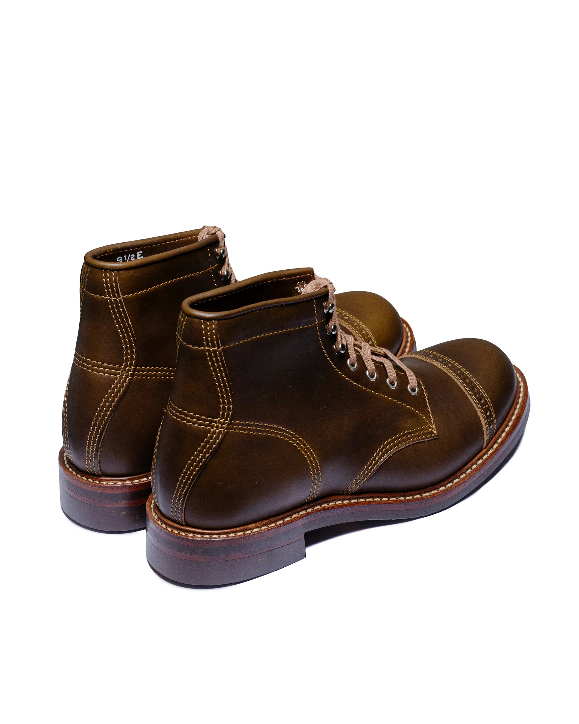 John Lofgren Bootmaker Combat Boots Horween Leather CXL Dark Olive - Image 3