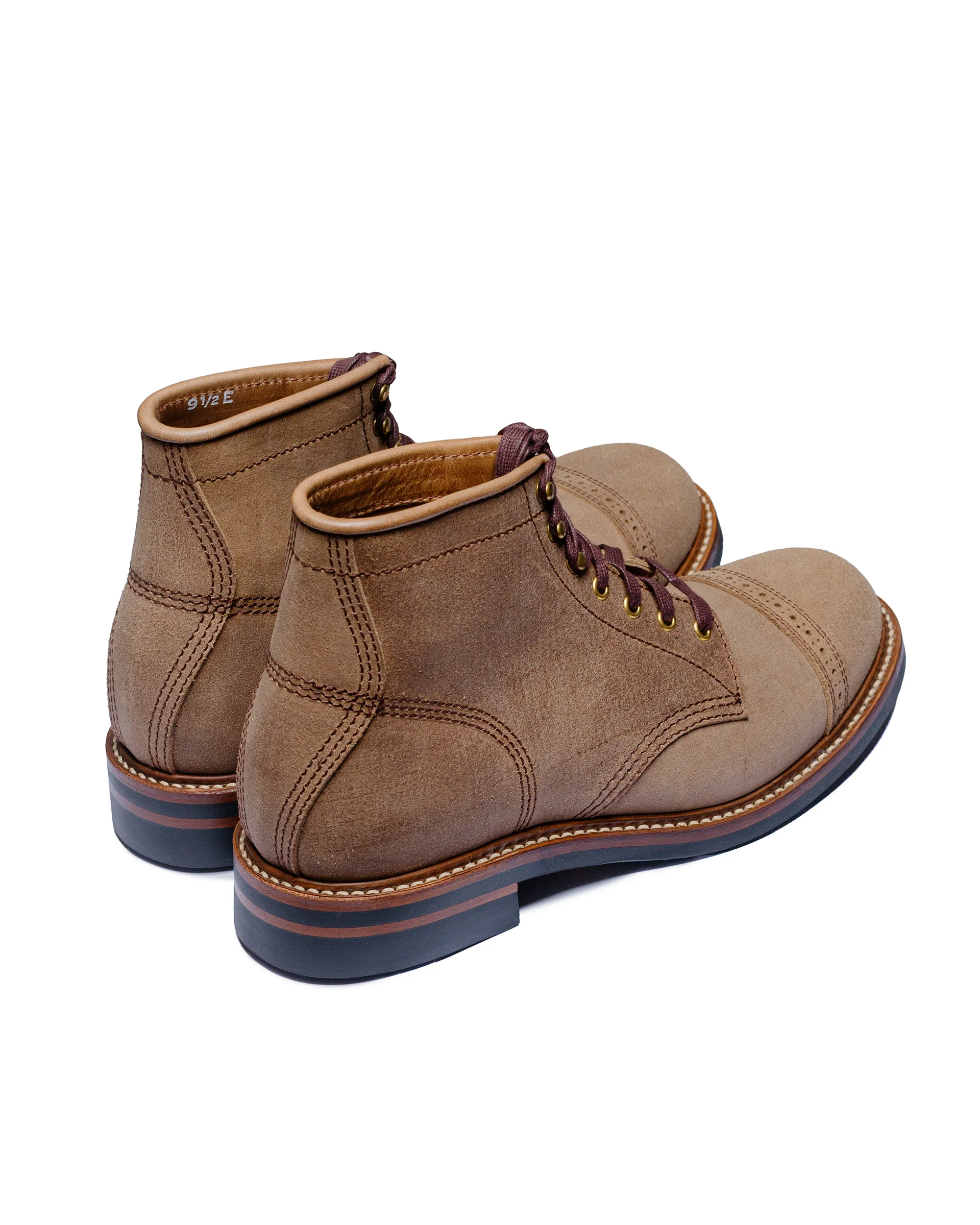 John Lofgren Bootmaker Combat Boots Horween Leather CXL Natural Roughout - Image 3
