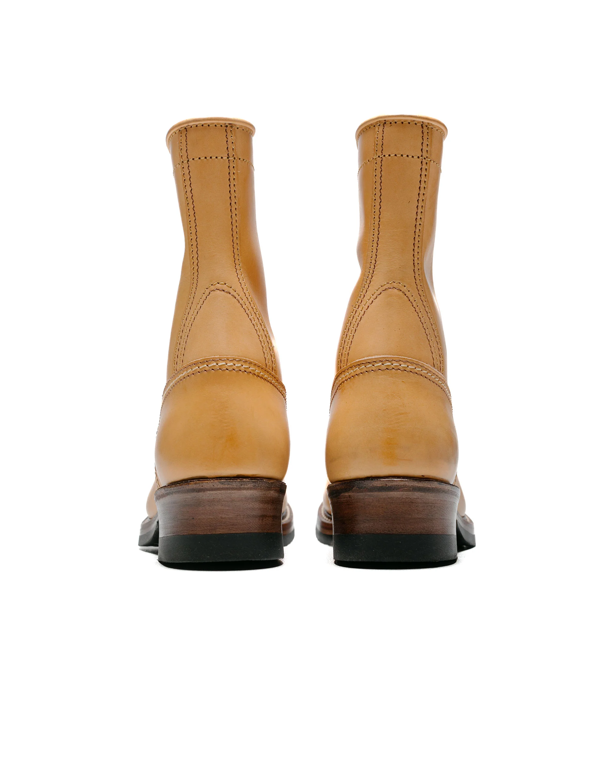 John Lofgren Bootmaker Donkey Puncher Boots 8" Badalassi Carlo Vegetable Tanned Leather Bone - Image 4