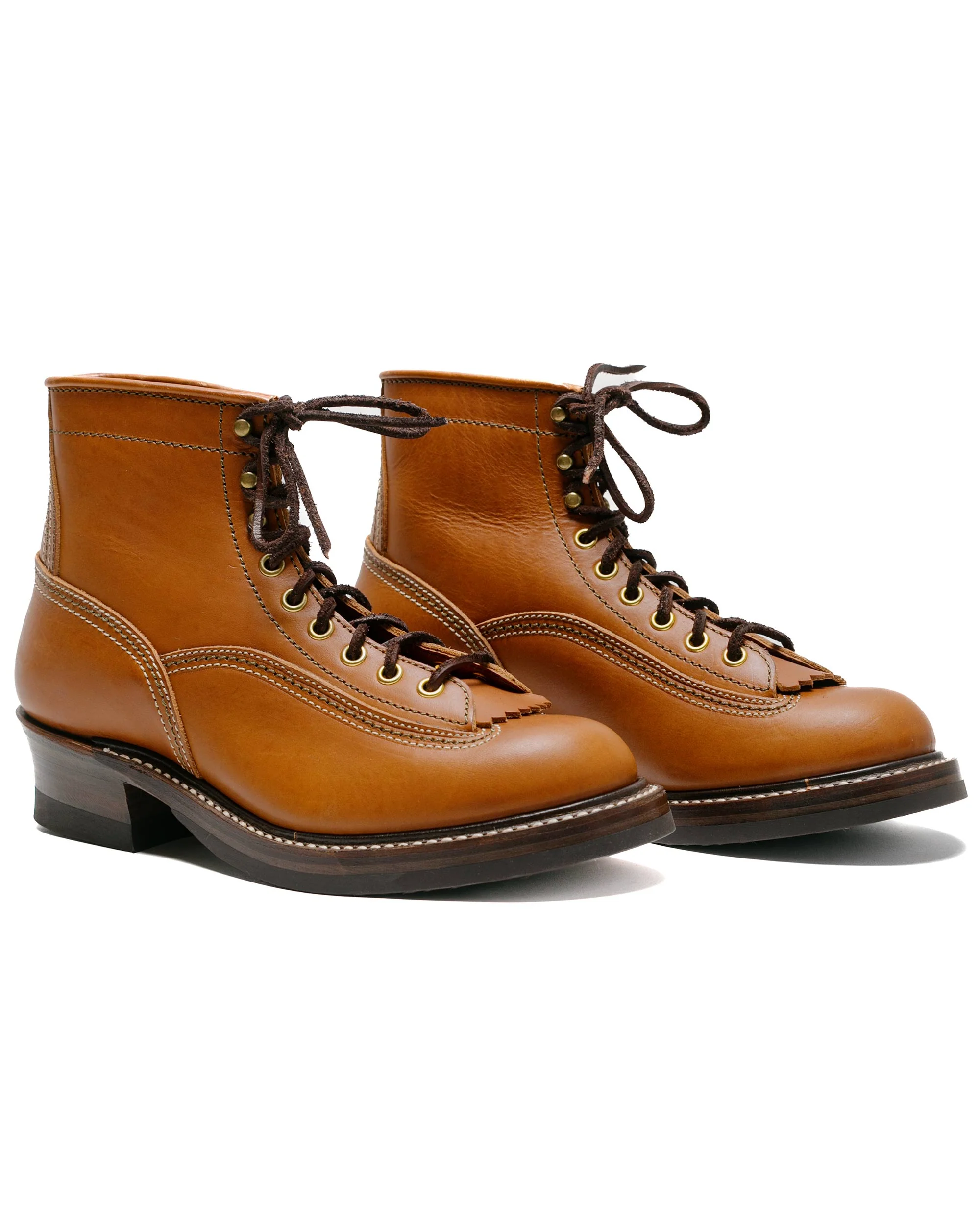 John Lofgren Bootmaker Donkey Puncher Boots Badalassi Carlo Leather Cognac - Image 2