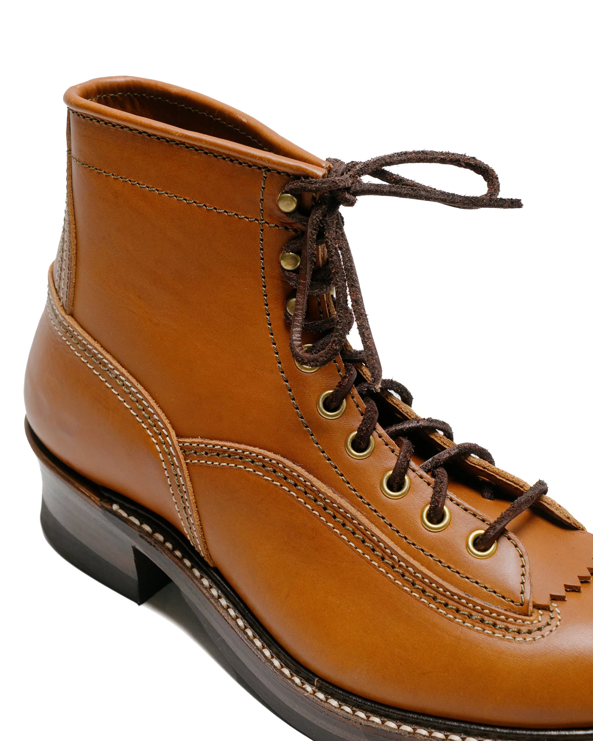 John Lofgren Bootmaker Donkey Puncher Boots Badalassi Carlo Leather Cognac - Image 3