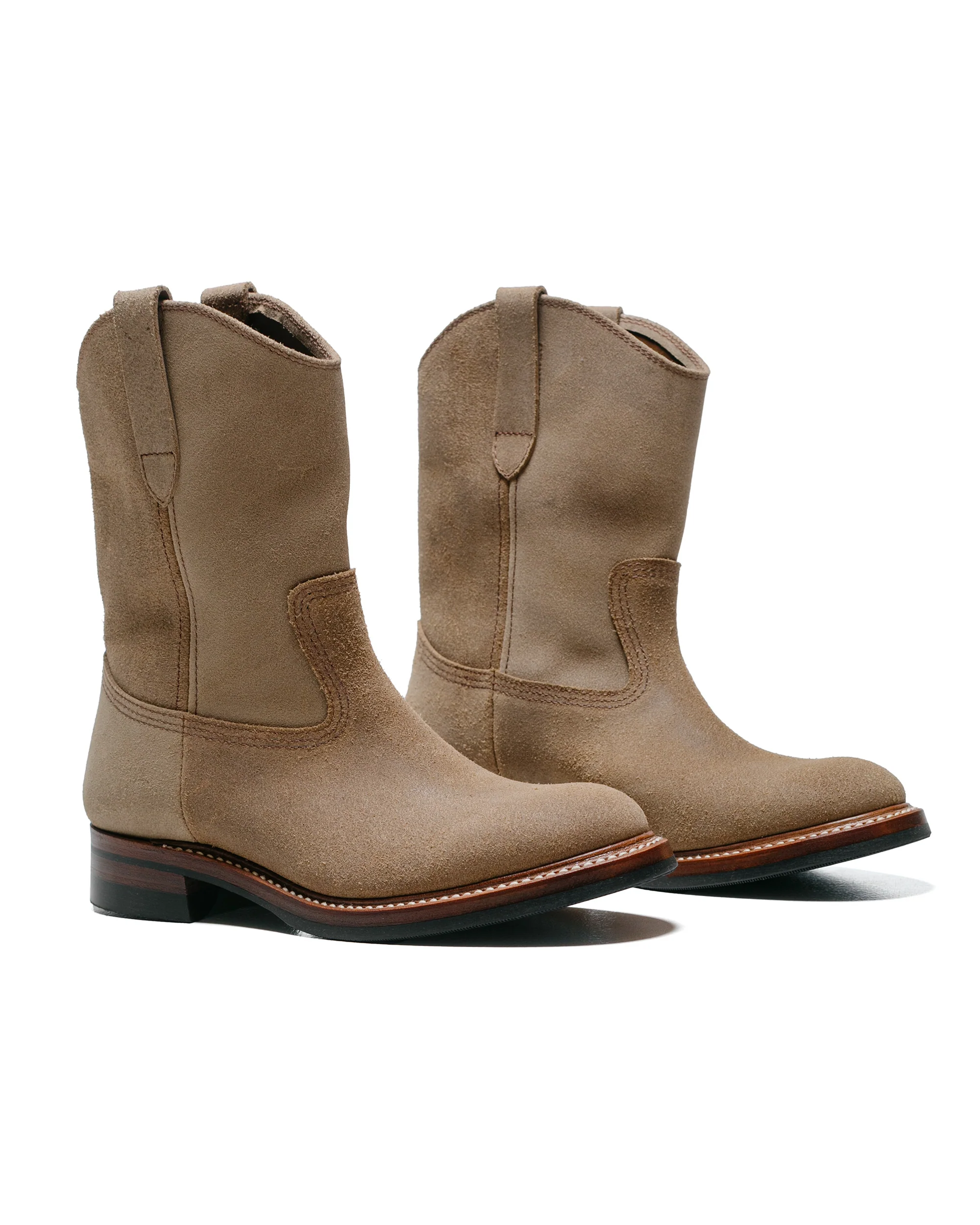 John Lofgren Bootmaker Duke Roper Boots Horween Leather CXL Natural Roughout - Image 2