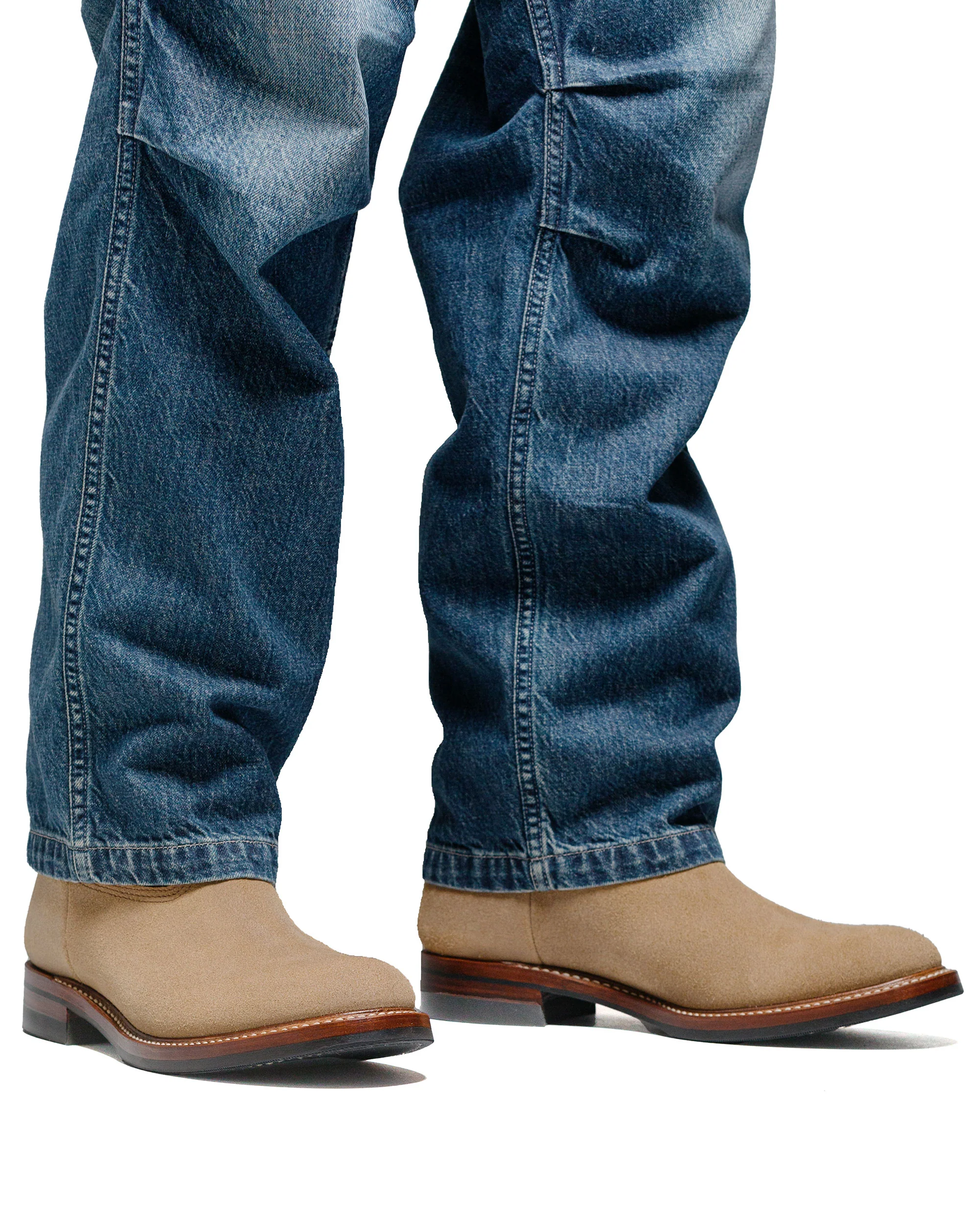 John Lofgren Bootmaker Duke Roper Boots Horween Leather CXL Natural Roughout - Image 5