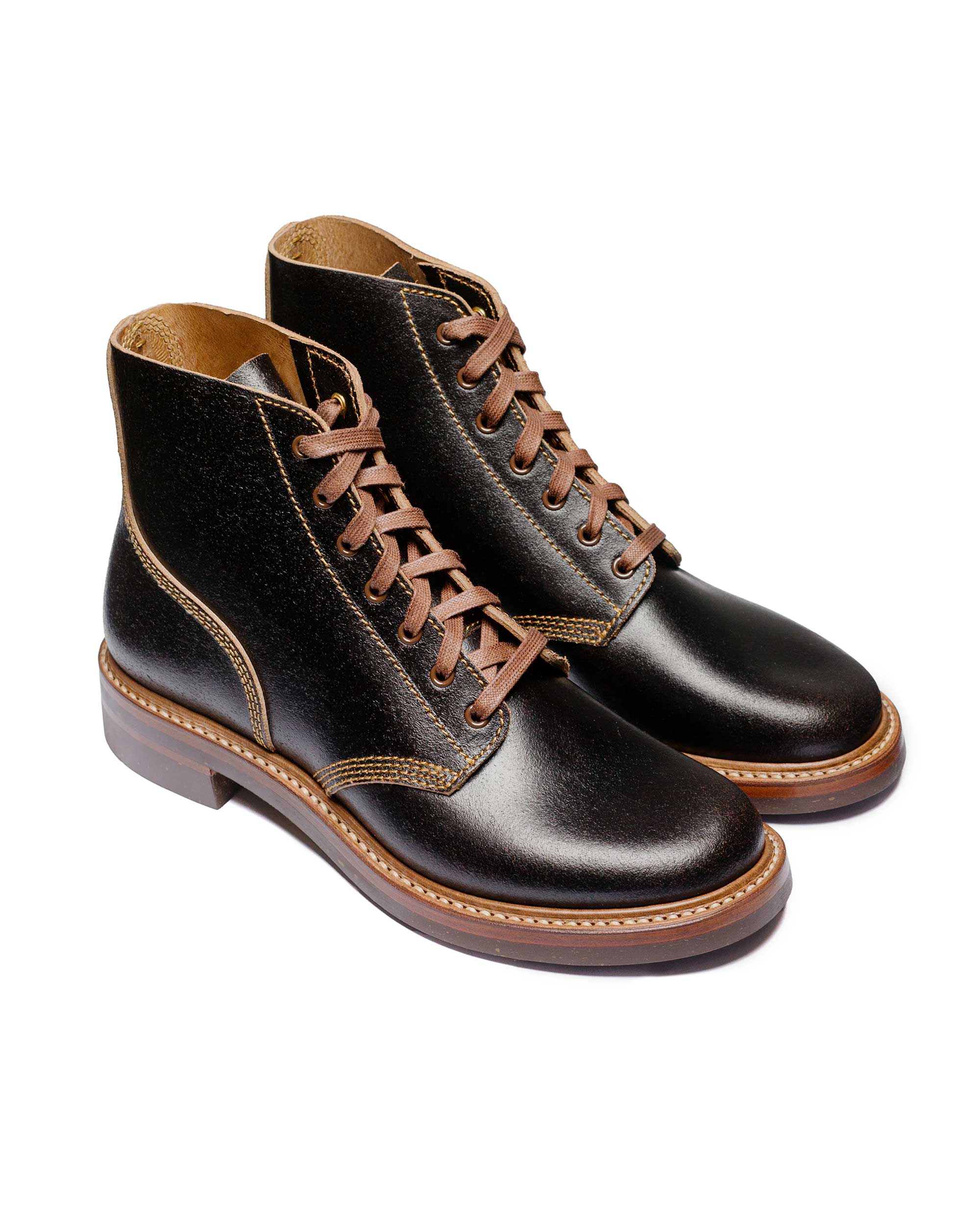 John Lofgren Bootmaker M-43 Service Shoes Horween Waxed Flesh Dark Brown - Image 2