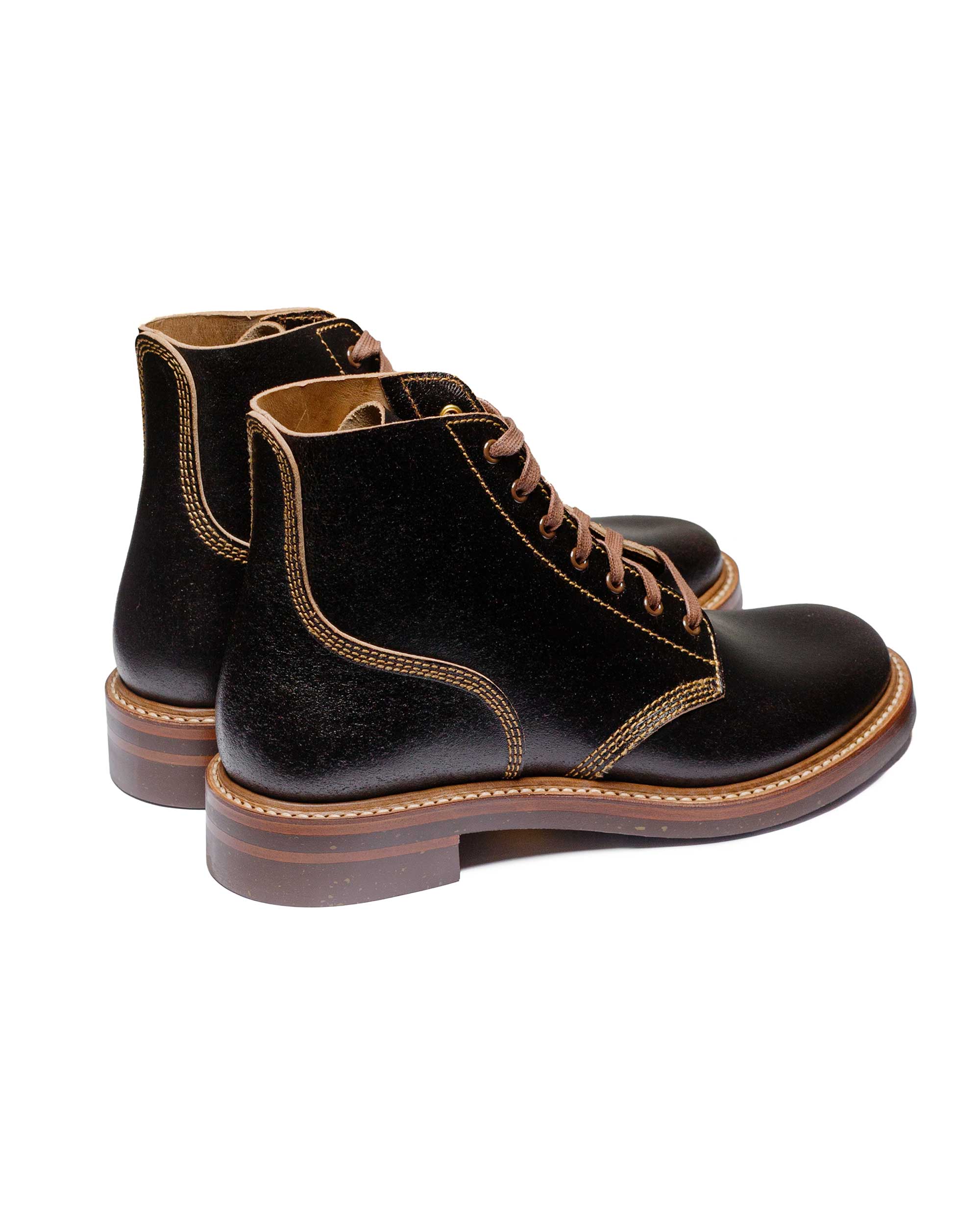 John Lofgren Bootmaker M-43 Service Shoes Horween Waxed Flesh Dark Brown - Image 3