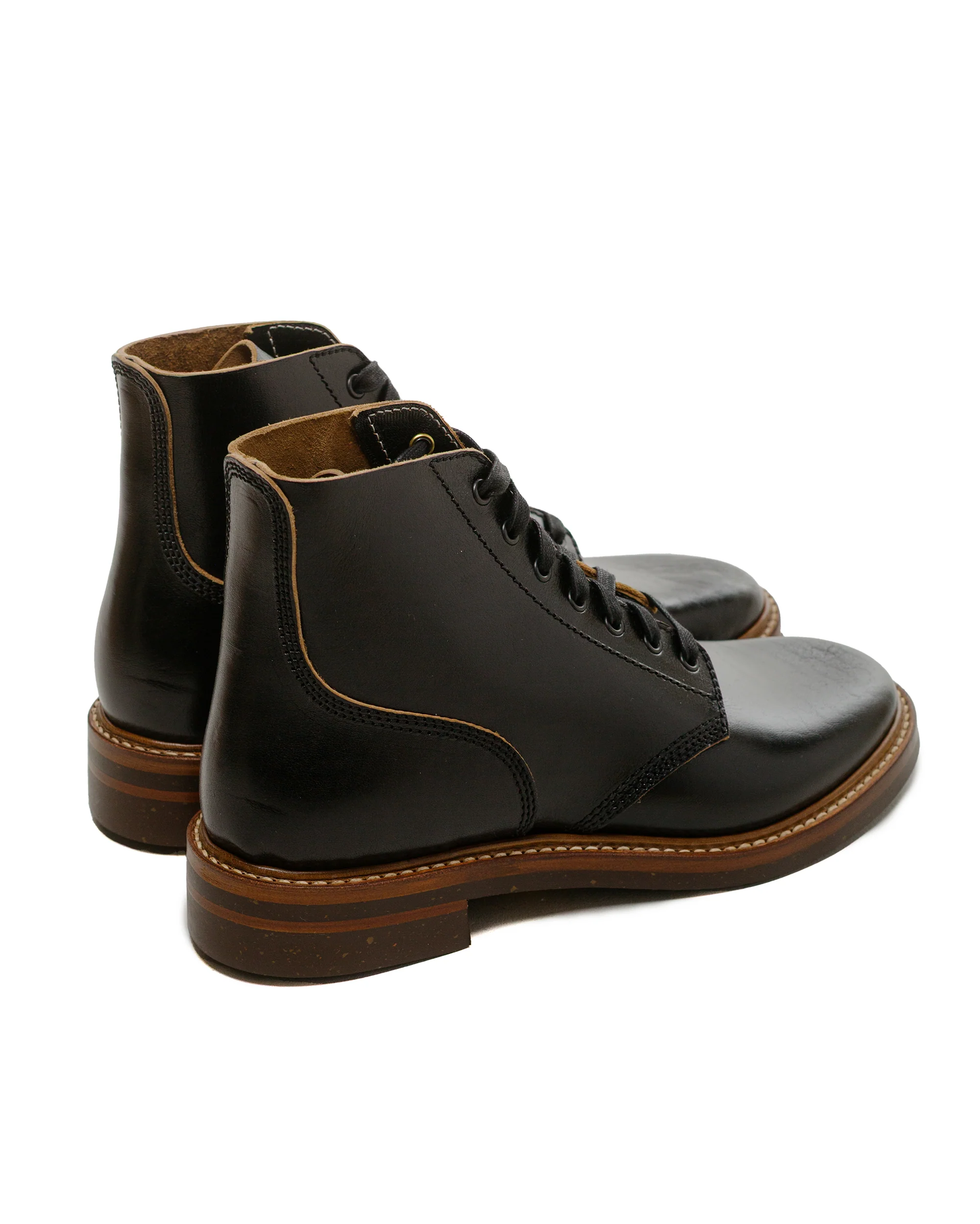 John Lofgren Bootmaker M-43 Service Shoes Shinki Hikaku Black/Tea-Core Horsebutt - Image 3