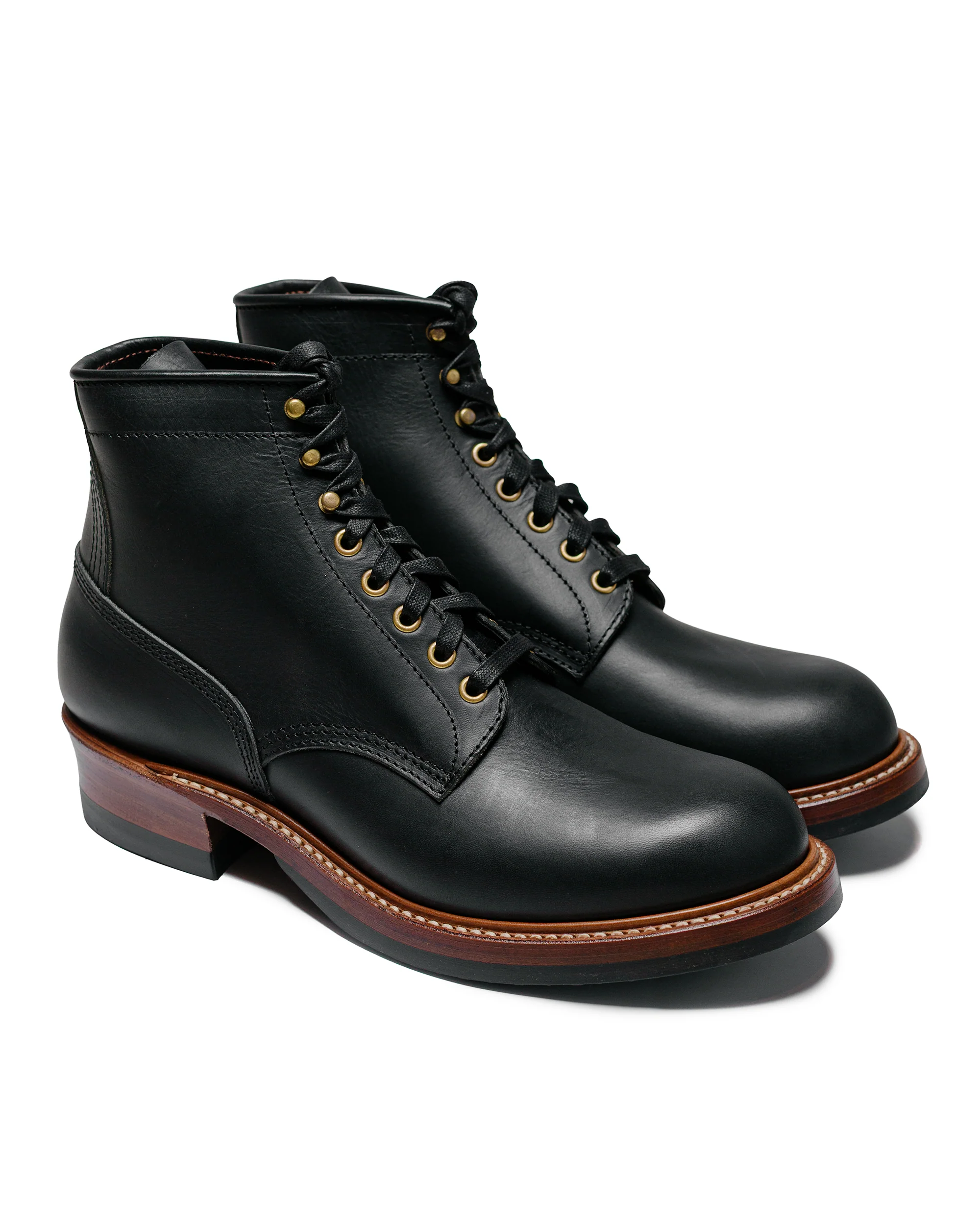 John Lofgren Bootmaker Steel Gang SW Boots Badalassi Carlo Vegetable Tanned Leather Black - Image 2