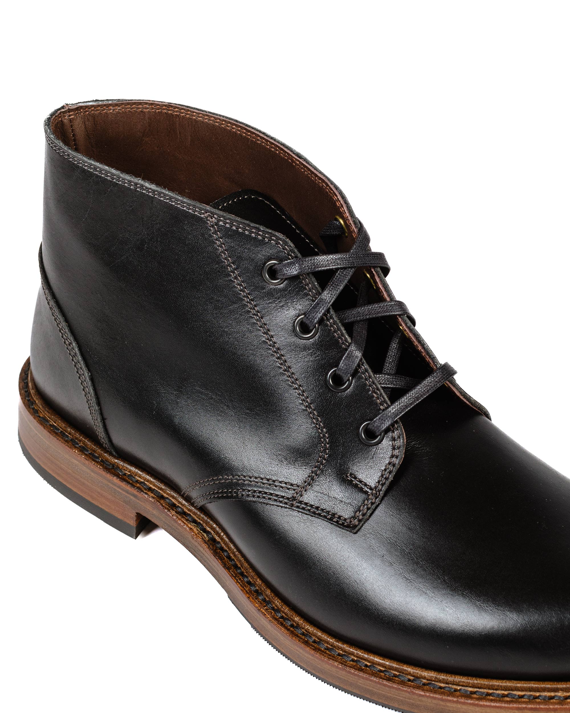 John Lofgren Bootmaker The Steadfast Chukka Boots French Calfskin Black - Image 3