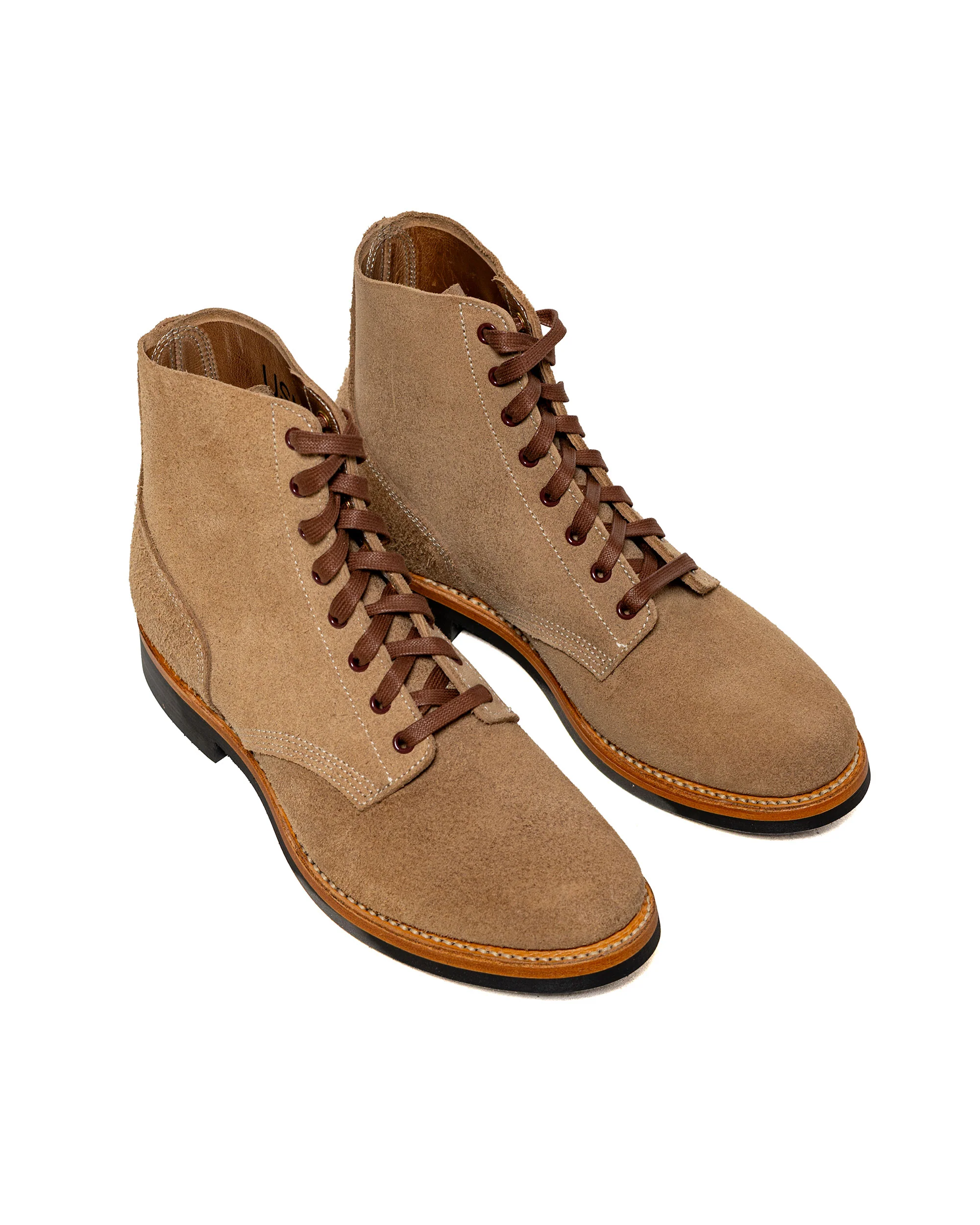 John Lofgren Bootmaker US Navy N-1 Field Shoes Boondockers CXL Natural Roughout - Image 2