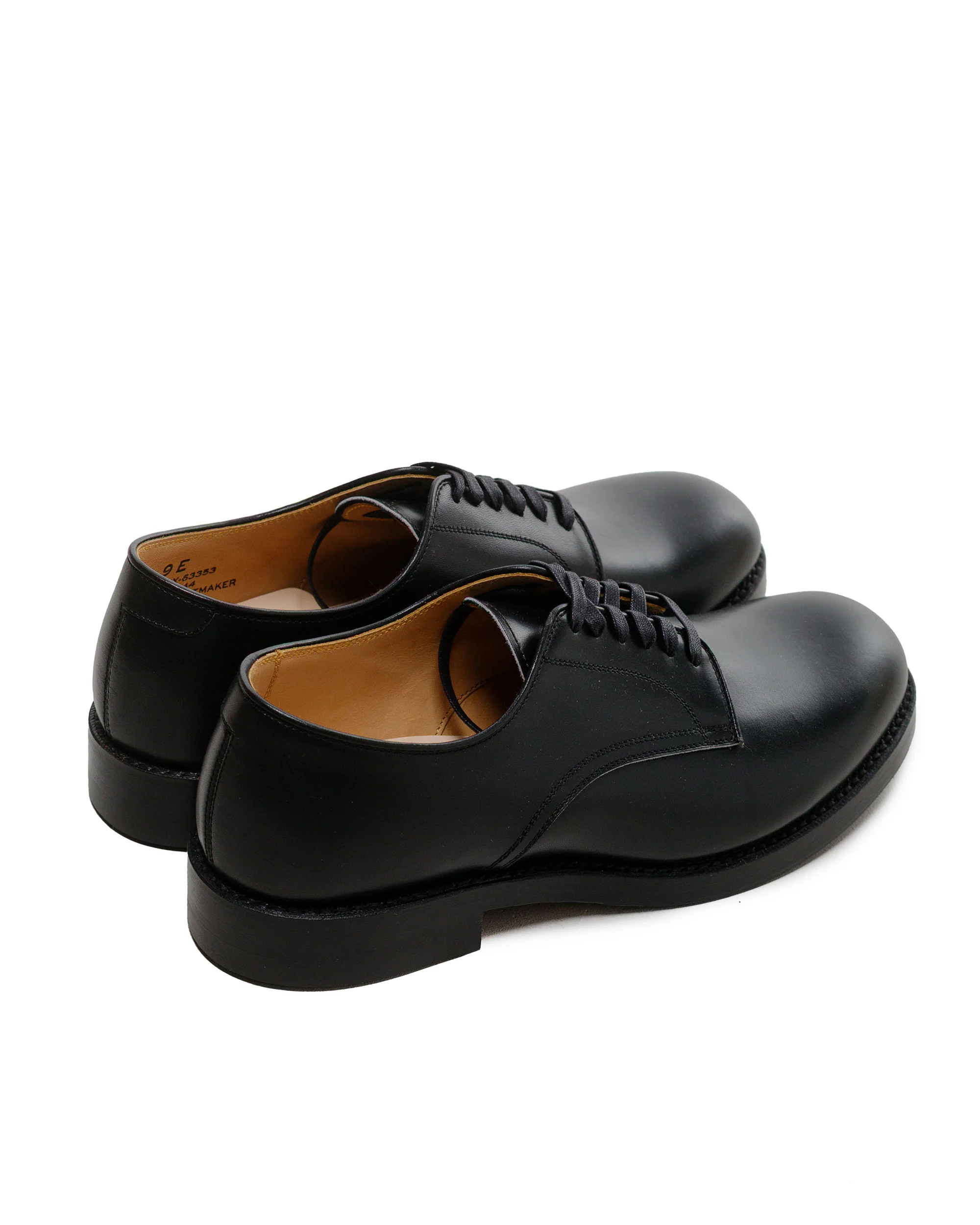 John Lofgren Bootmaker USN Low Quarter Shoes French Calfskin Black - Image 3
