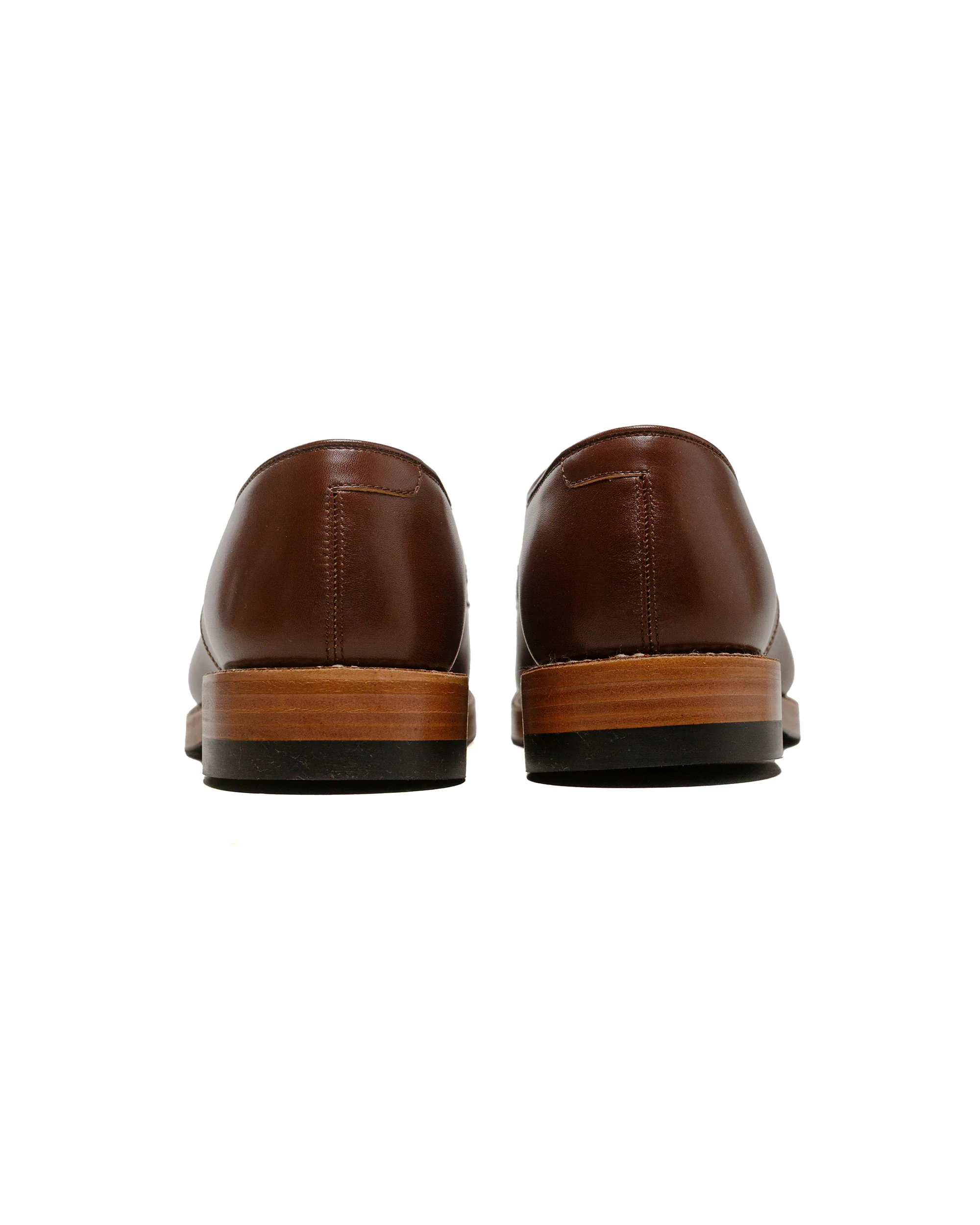 John Lofgren Bootmaker USN Low Quarter Shoes French Calfskin Russet Brown - Image 4