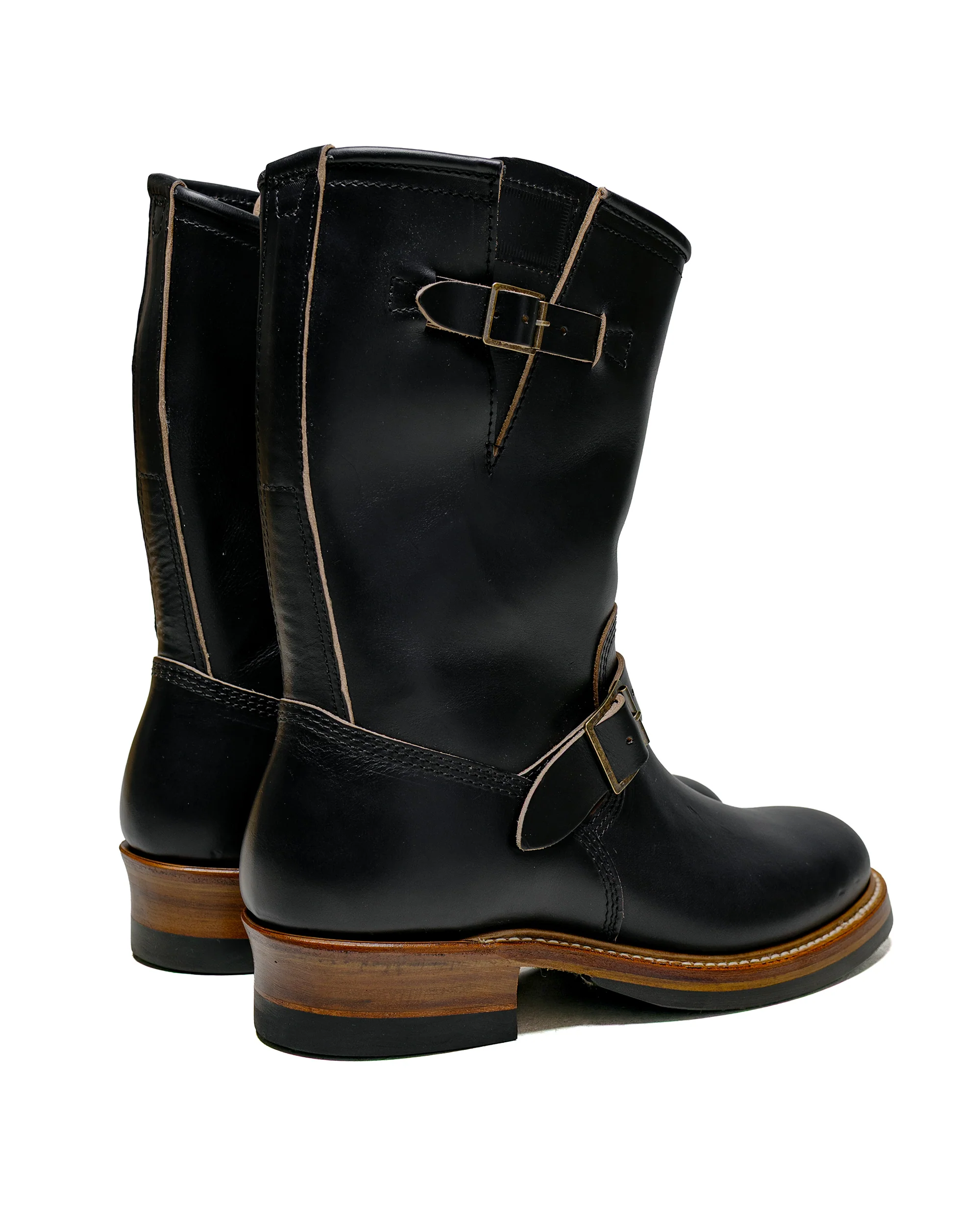 John Lofgren Bootmaker Wabash Engineer Boots Horween CXL Black - Image 3