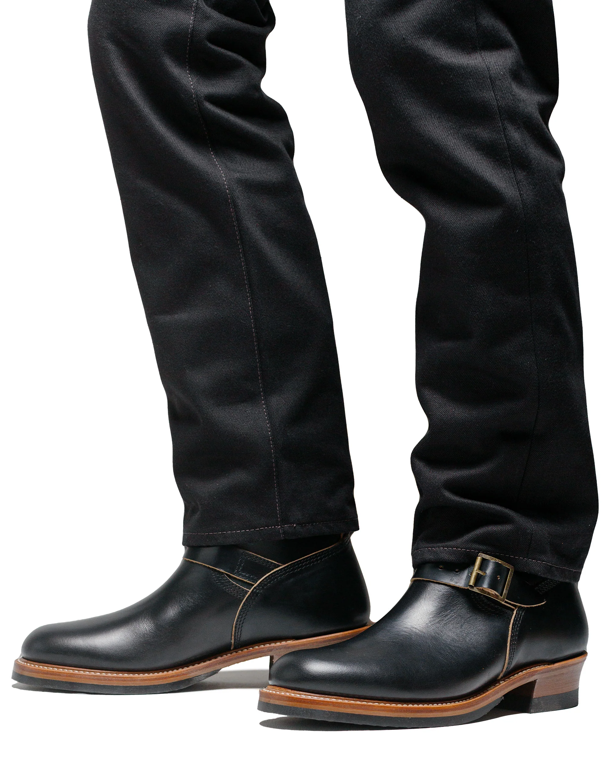 John Lofgren Bootmaker Wabash Engineer Boots Horween CXL Black - Image 6