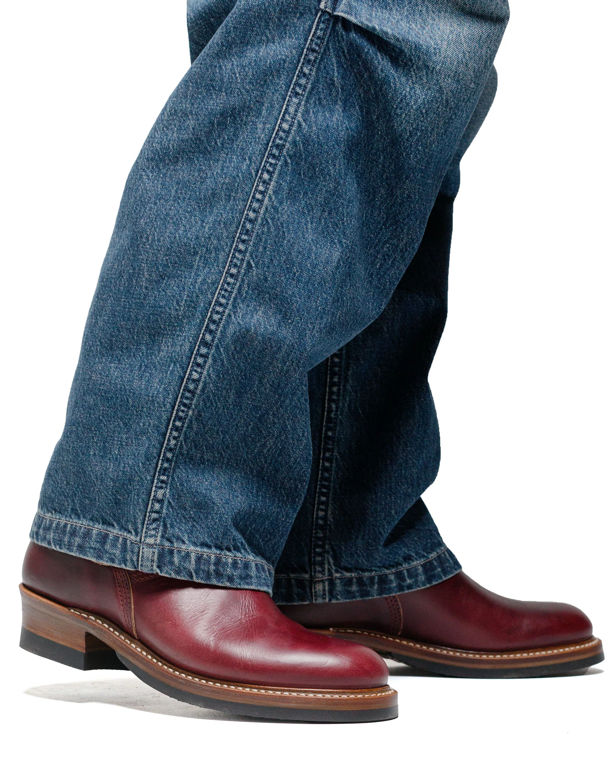 John Lofgren Bootmaker Wabash Engineer Boots Horween CXL Burgundy - Image 6