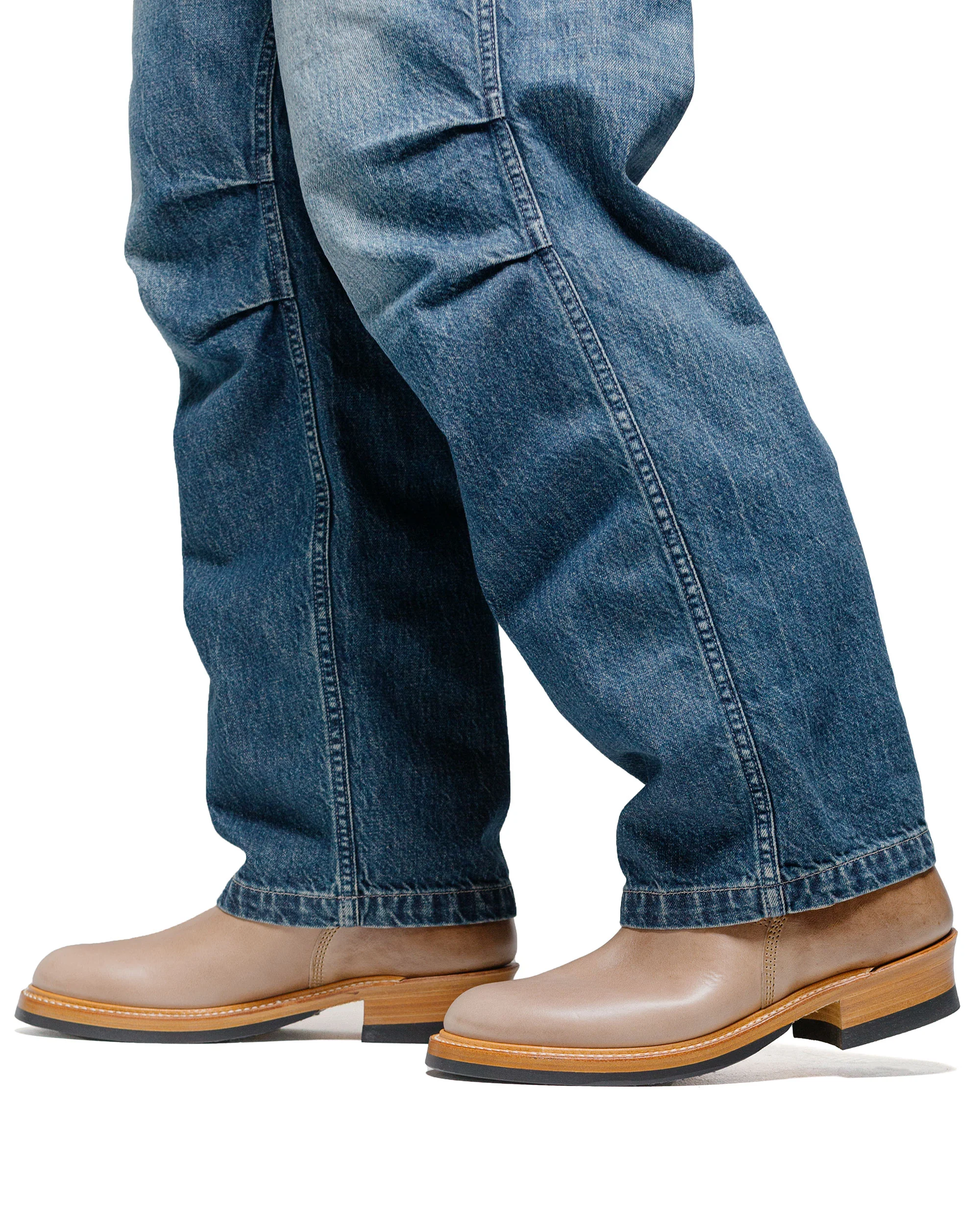 John Lofgren Bootmaker Wabash Engineer Boots Horween CXL Natural - Image 6