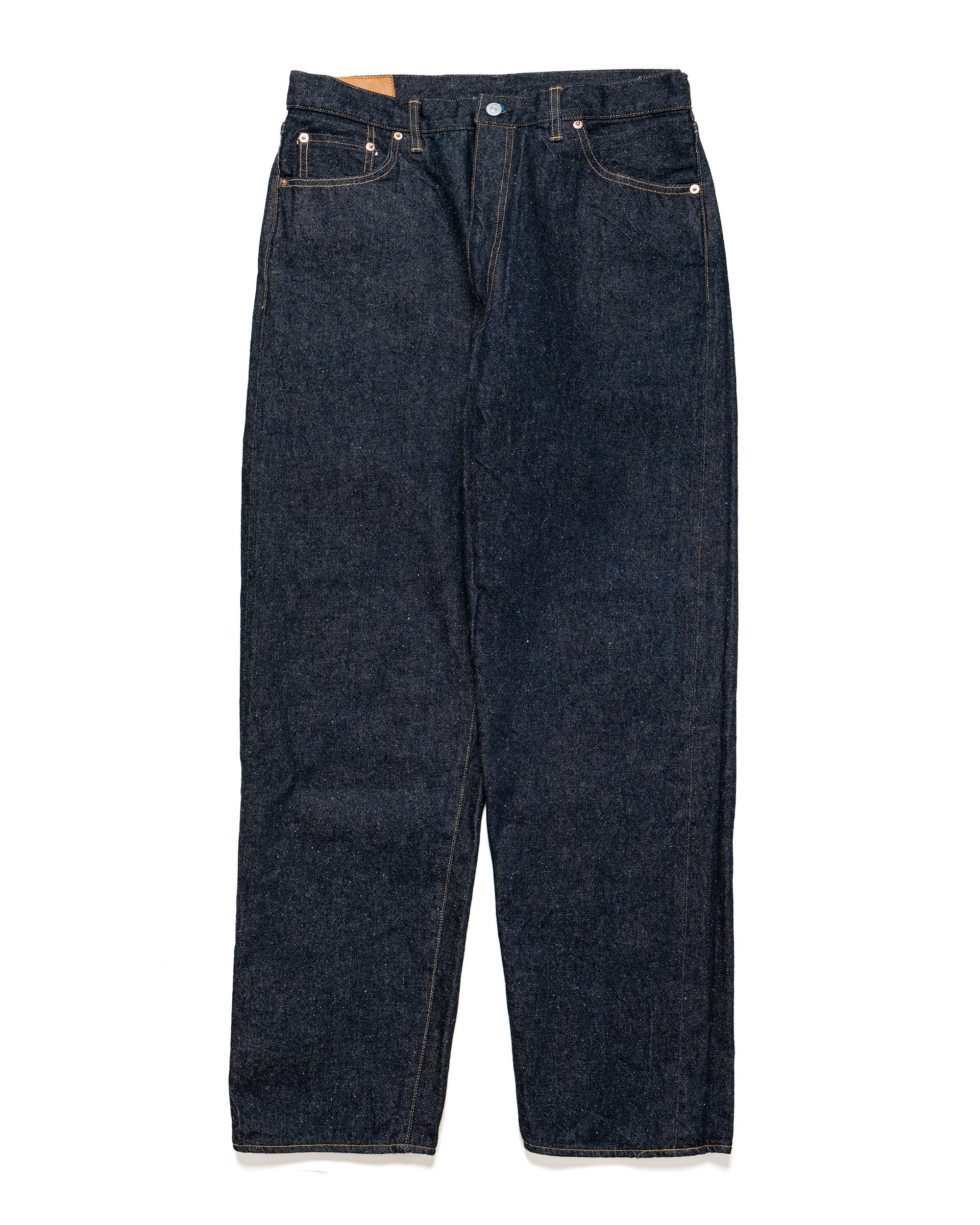 KAPTAIN SUNSHINE 5P Zipper Front Denim Pants Indigo One Wash
