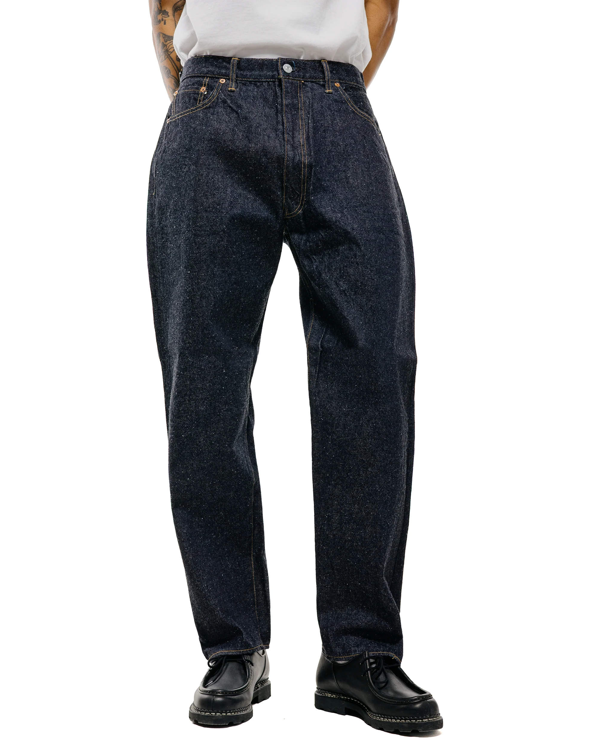 KAPTAIN SUNSHINE 5P Zipper Front Denim Pants Indigo One Wash - Image 2