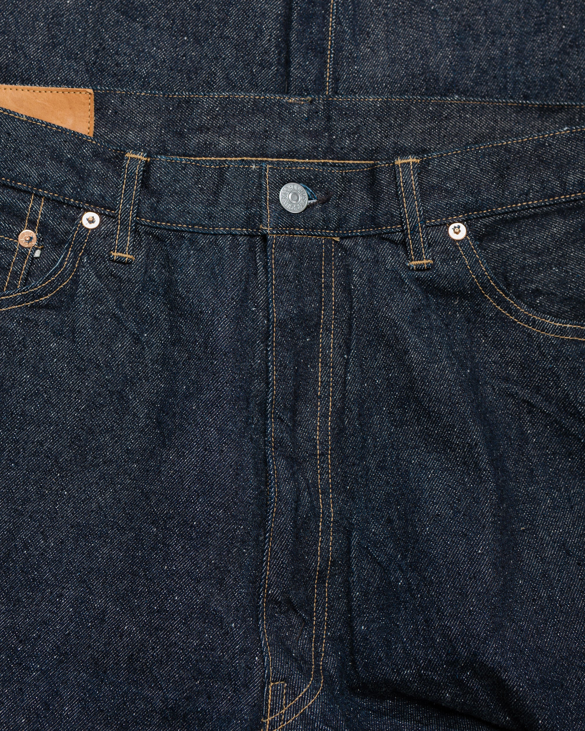 KAPTAIN SUNSHINE 5P Zipper Front Denim Pants Indigo One Wash - Image 5