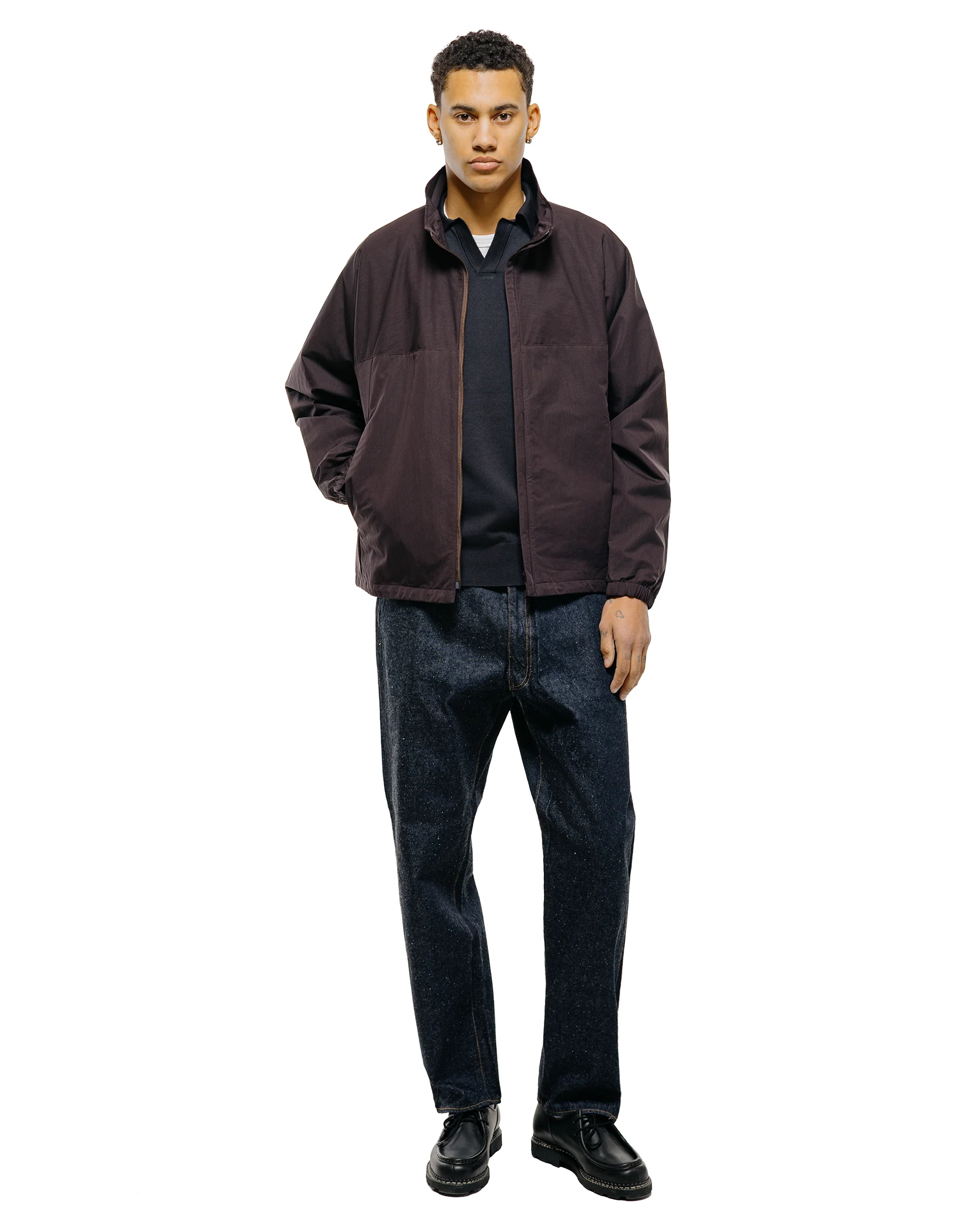 KAPTAIN SUNSHINE Cotton Knit Skipper Shirt Dark Navy - Image 4
