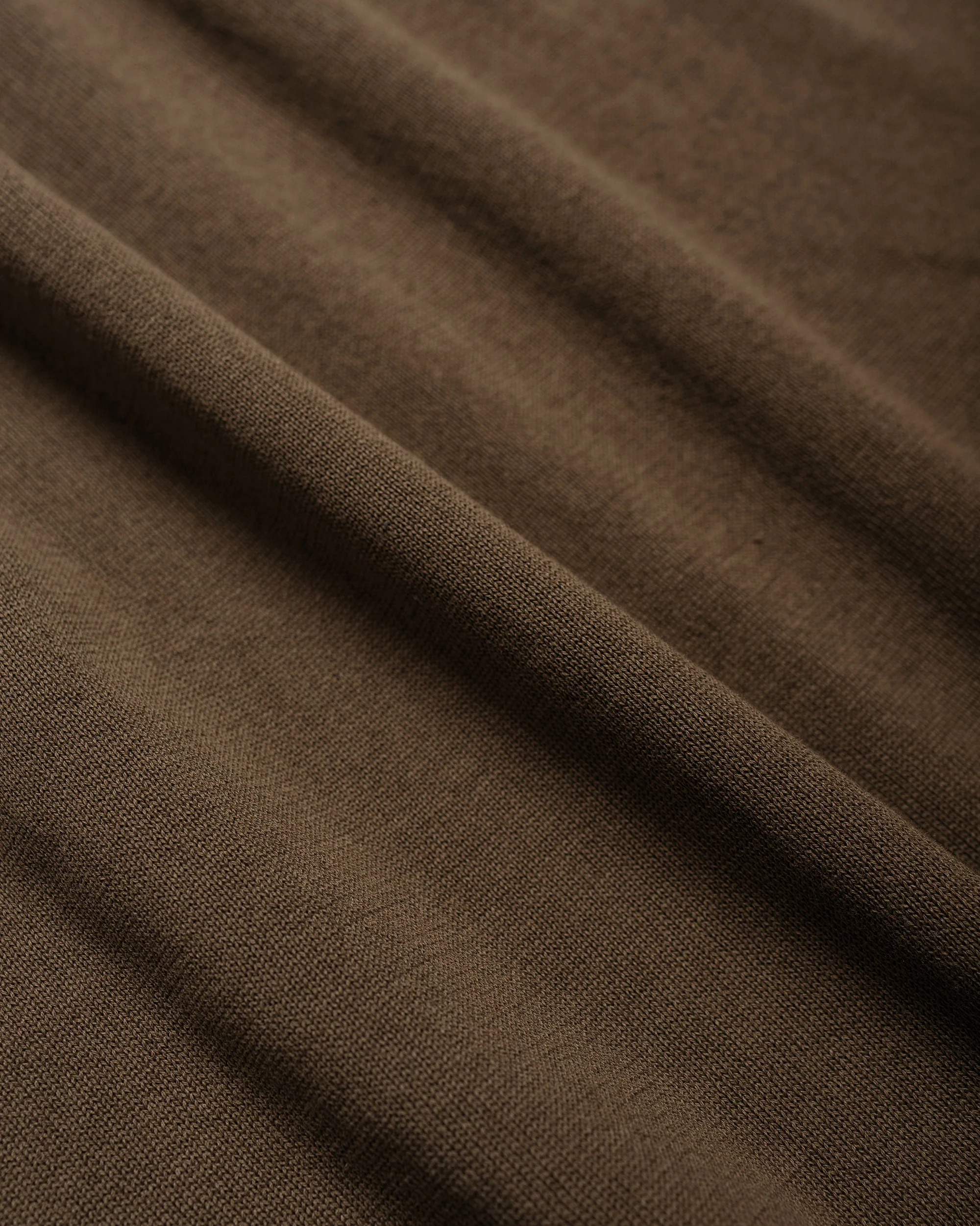 KAPTAIN SUNSHINE Cotton Knit Skipper Shirt Mocha Brown - Image 6