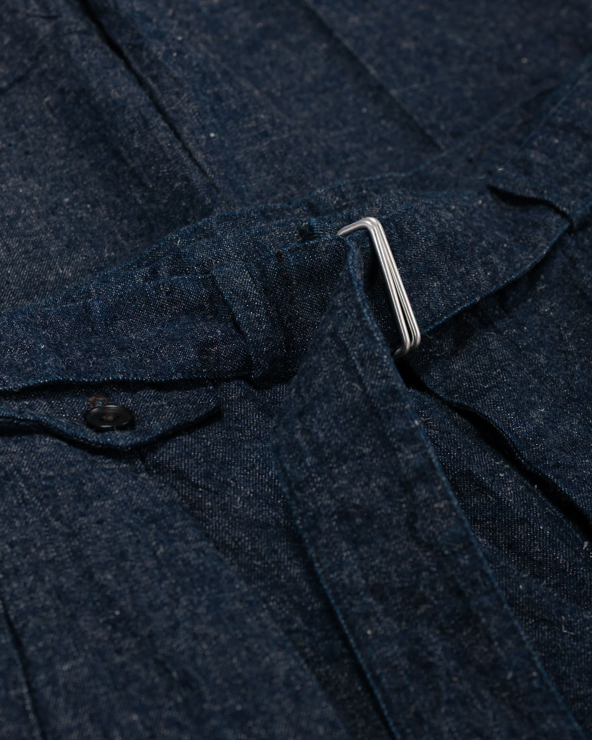 KAPTAIN SUNSHINE Cotton Linen Denim Riviera Trousers Indigo - Image 5