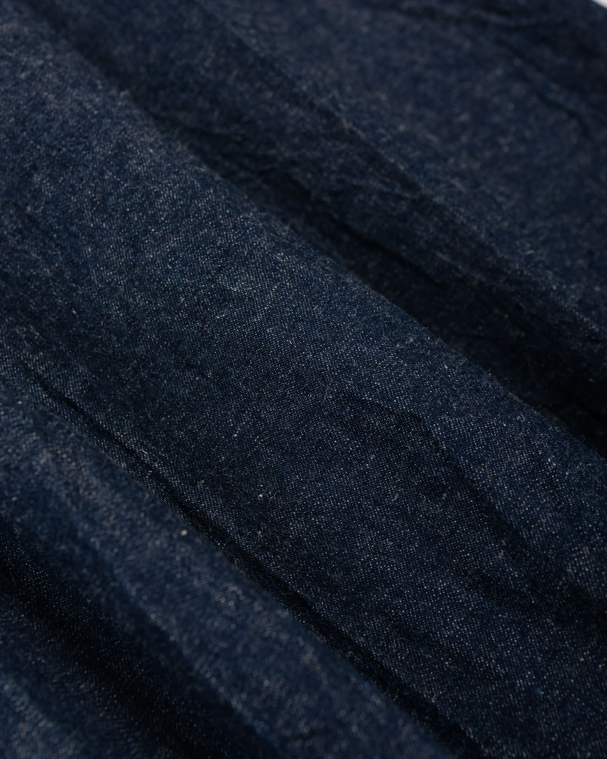 KAPTAIN SUNSHINE Cotton Linen Denim Riviera Trousers Indigo - Image 6