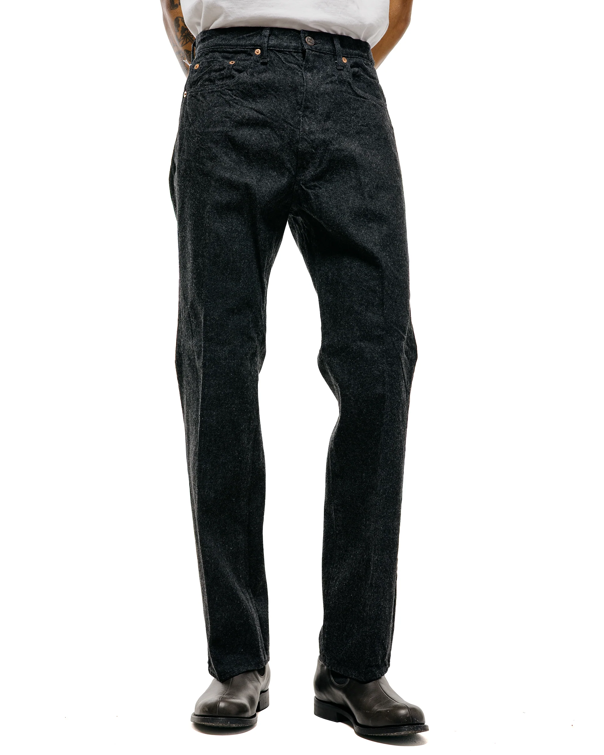 KAPTAIN SUNSHINE Skate Shoecut Denim Pants Black One Wash - Image 2
