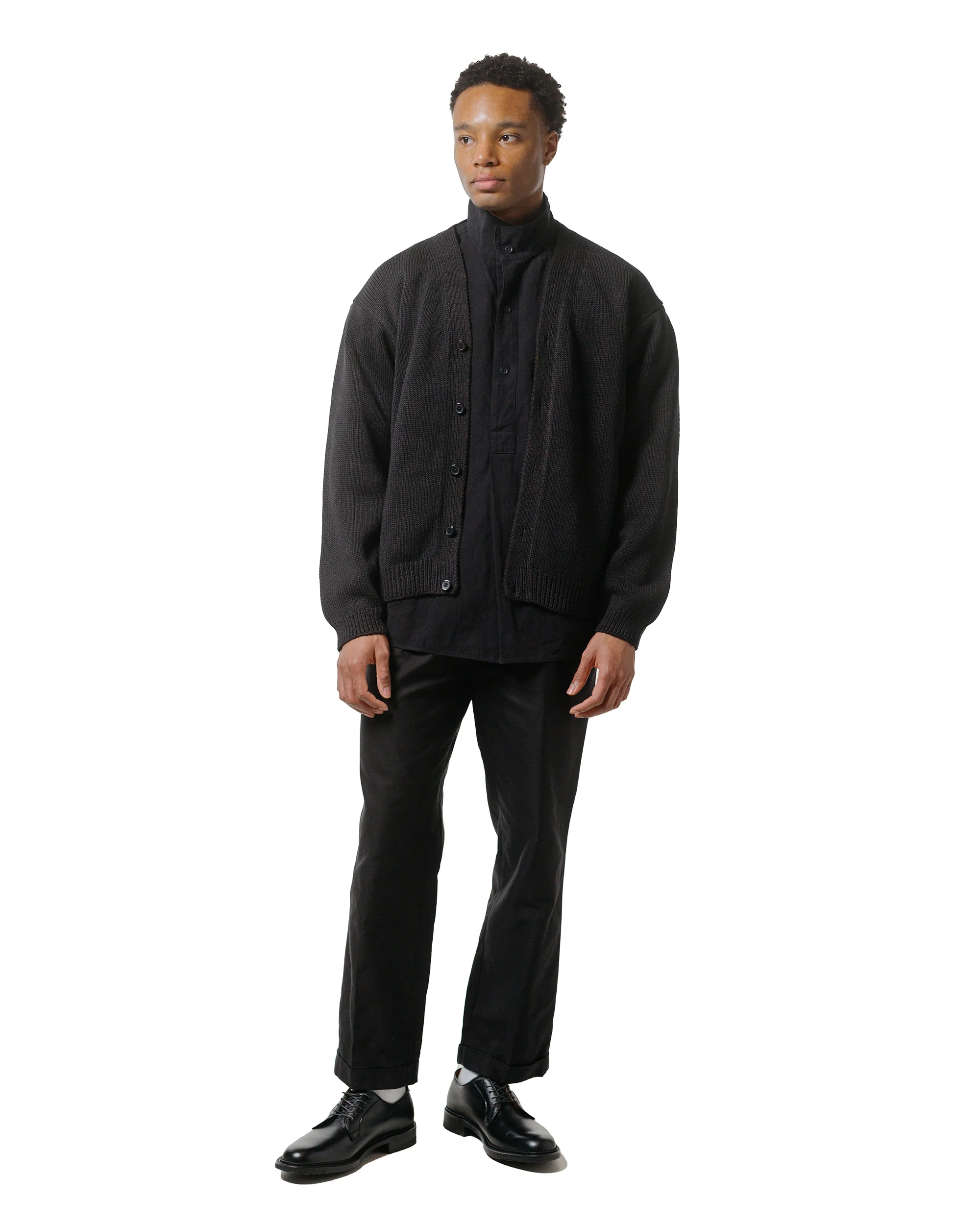 KAPTAIN SUNSHINE Standcollar Smock Ink Black - Image 4