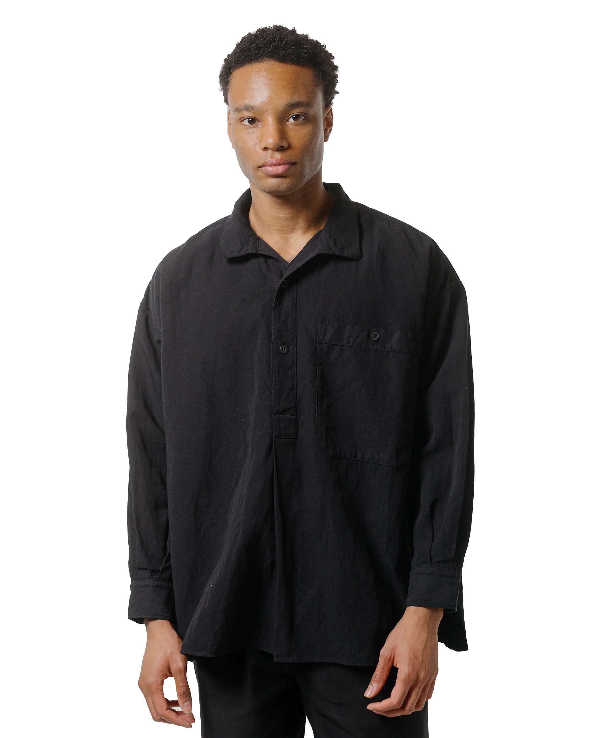 KAPTAIN SUNSHINE Standcollar Smock Ink Black - Image 5