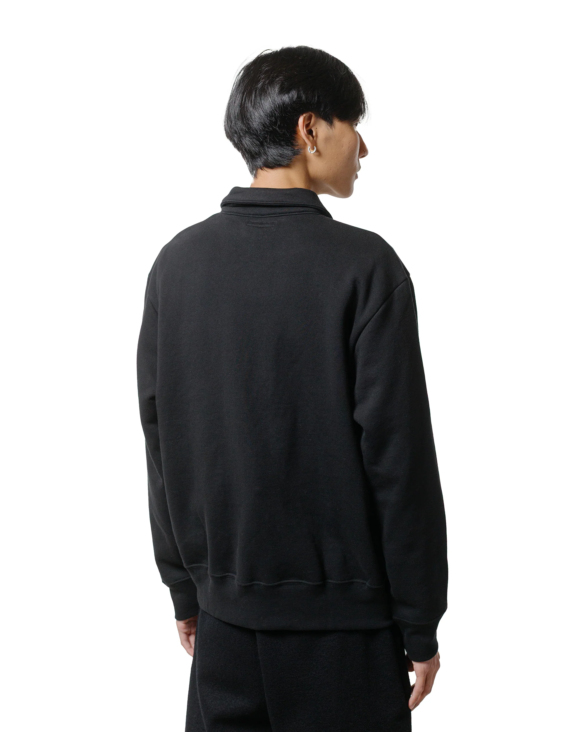 Lady White Co. Cotton Quarter Zip Sweatshirt Black - Image 3