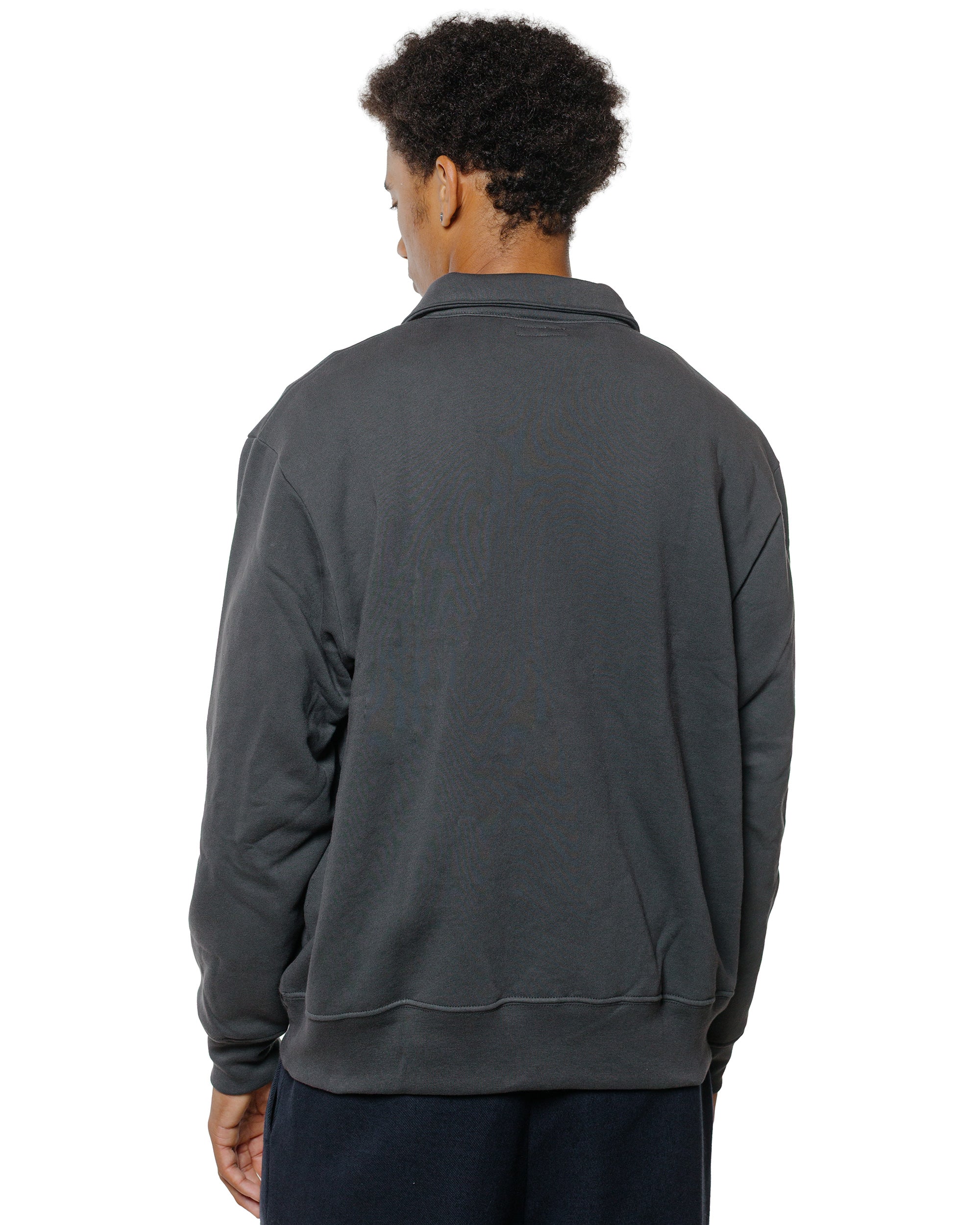 Lady White Co. Cotton Quarter Zip Sweatshirt Faded Black - Image 3