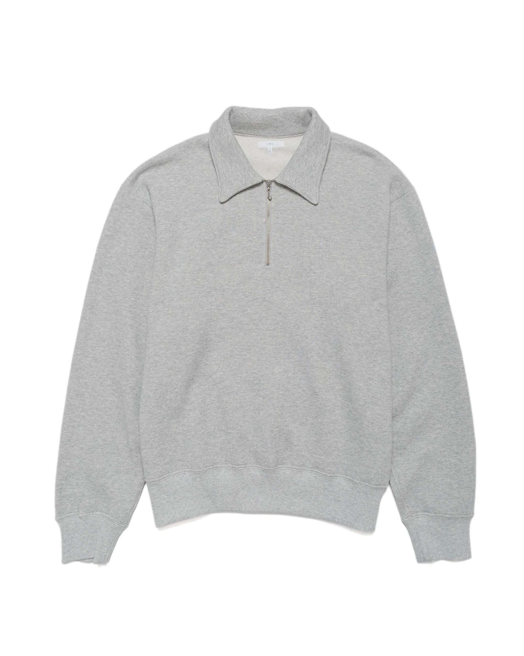 Lady White Co. Cotton Wool Quarter Zip Sweatshirt Heather Grey