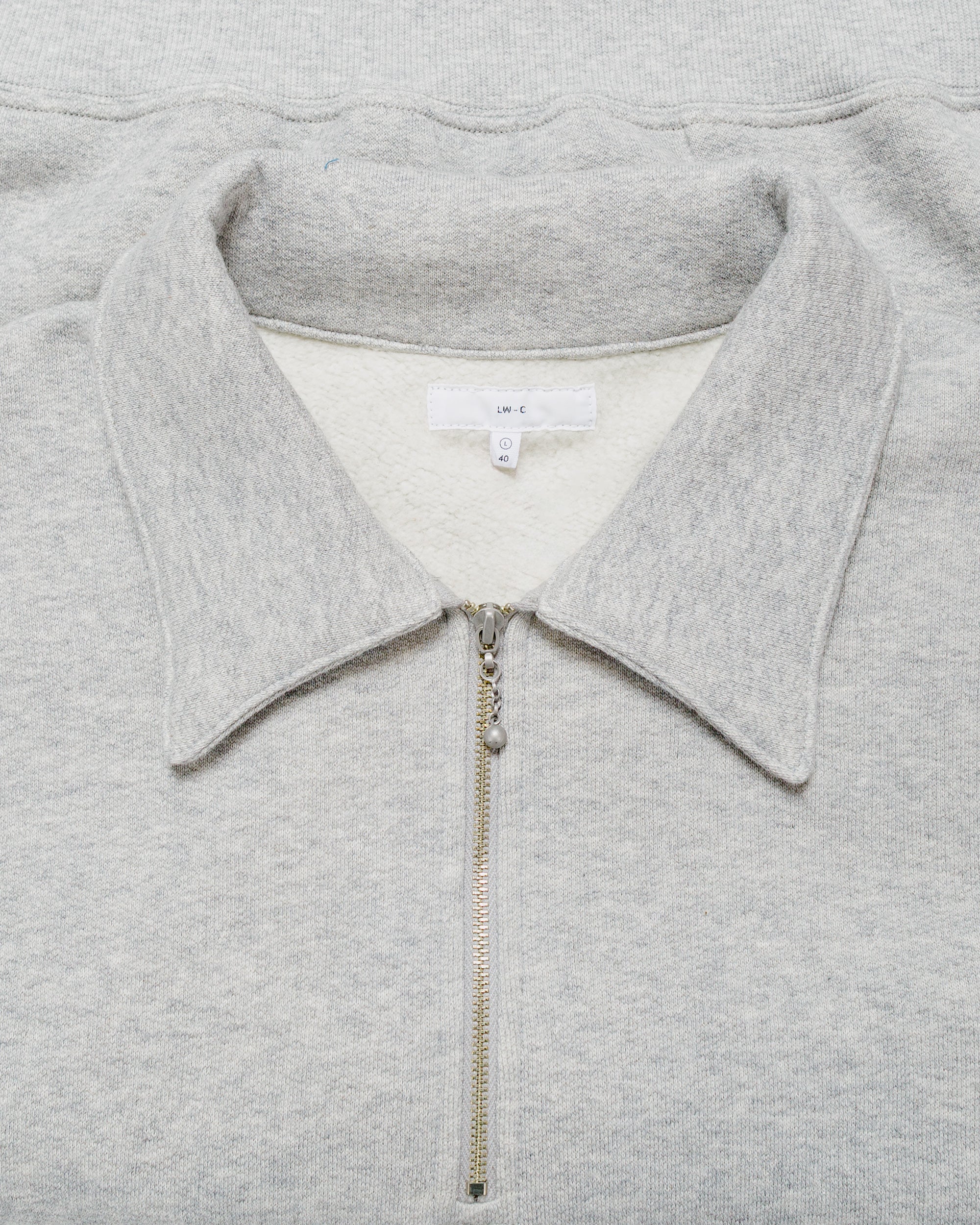 Lady White Co. Cotton Wool Quarter Zip Sweatshirt Heather Grey - Image 5