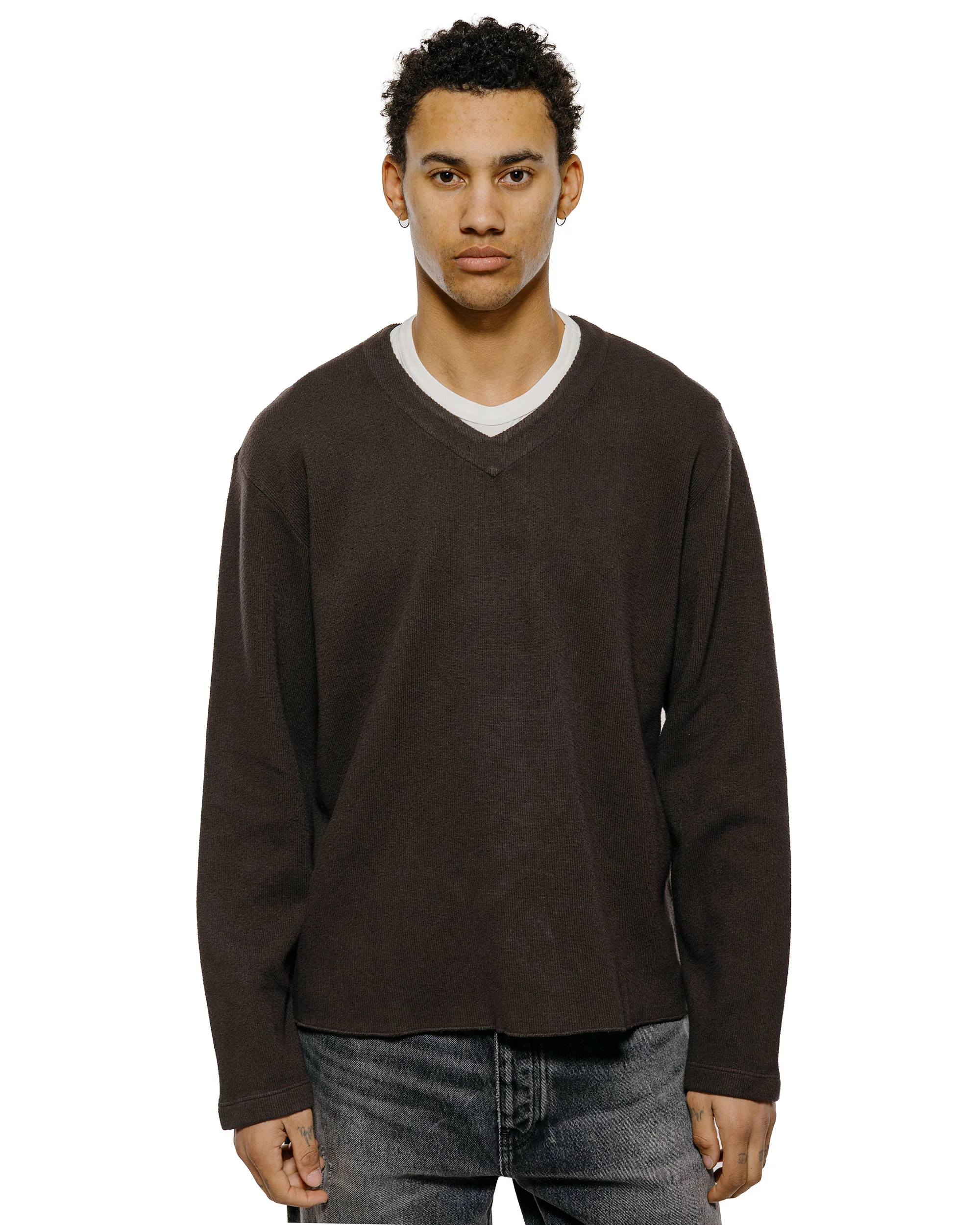 Lady White Co. Cropped V-Neck Sweater Timber - Image 2