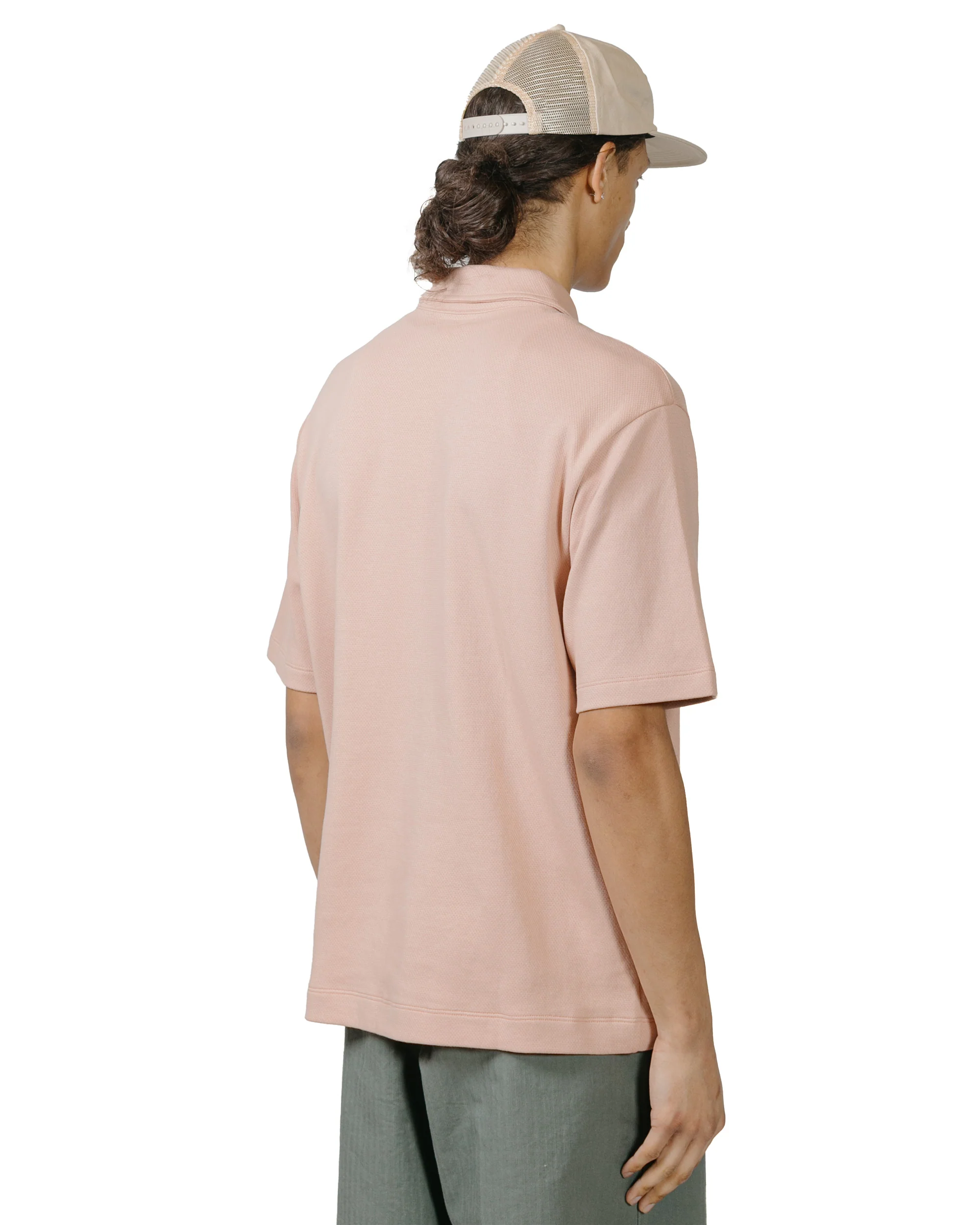 Lady White Co. Half Zip Polo Pink Glass - Image 3