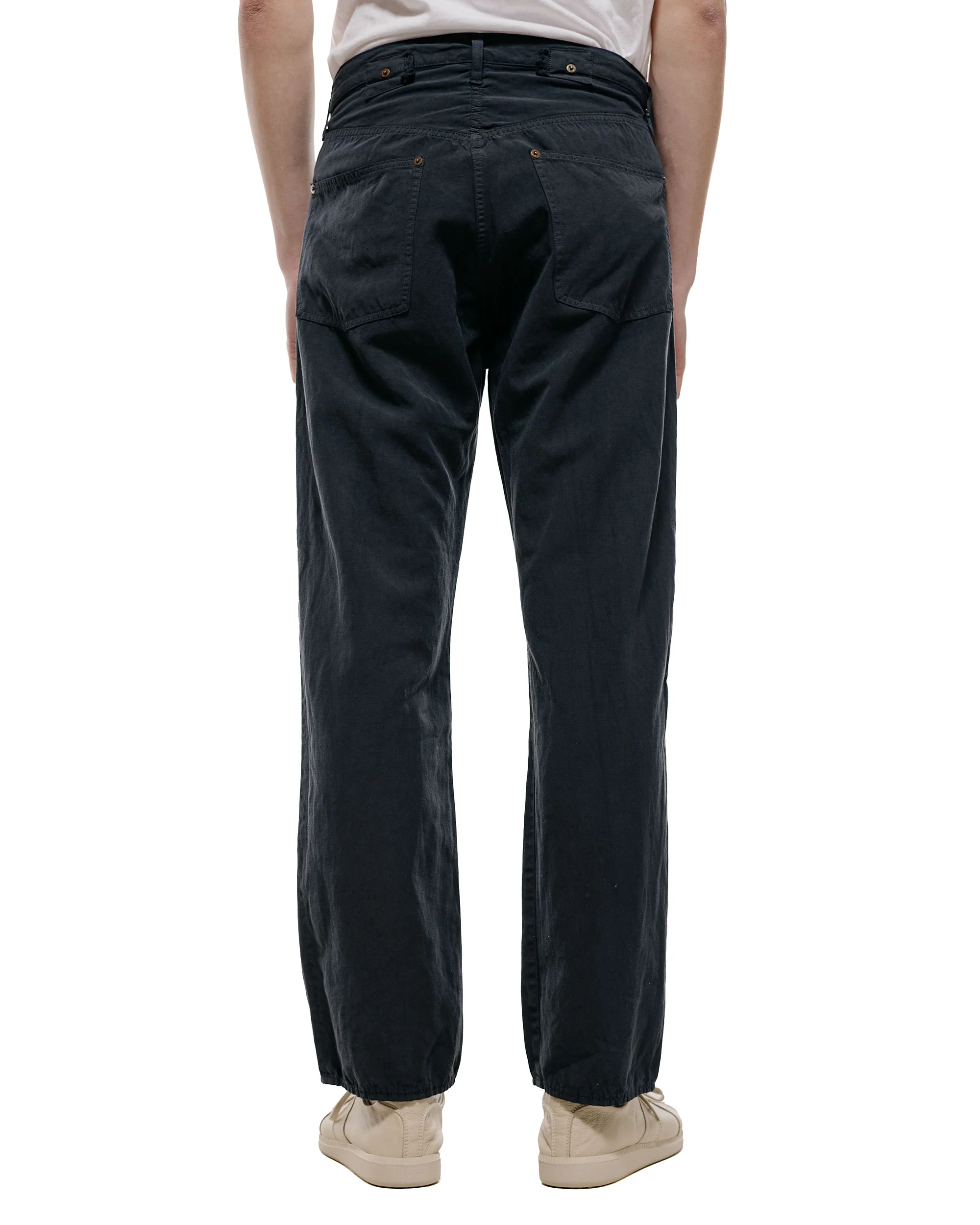 Lady White Co. KAPTAIN SUNSHINE Cotton Linen Pants Charcoal - Image 3
